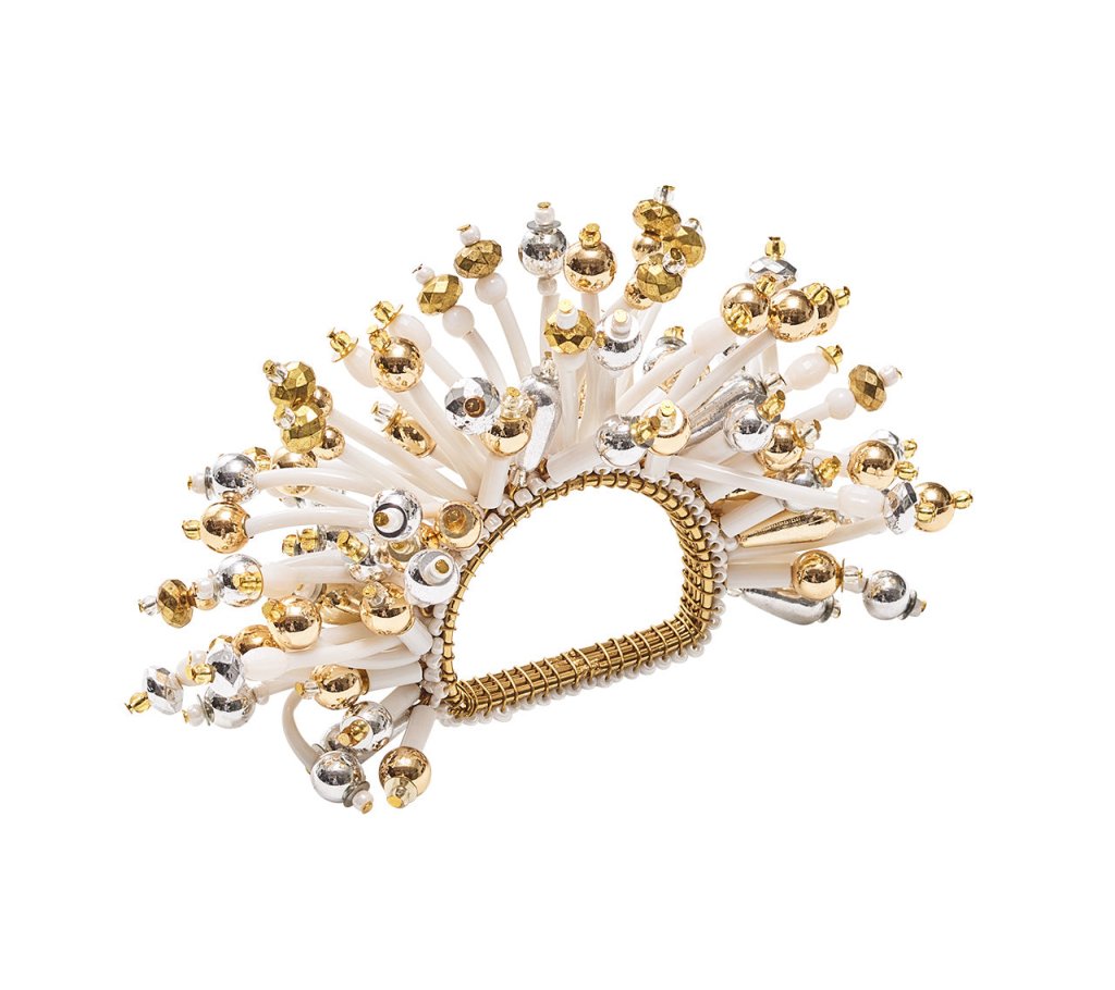 Elegant Fun Burst Napkin Rings Set of 4 - Perfect for Dinner Parties, Weddings & Holiday Table Decor