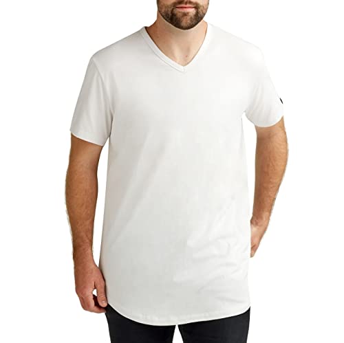 STRONGSIZE Men's V-Neck T-Shirts - Big & Tall Short Sleeve Casual Shirts for Everyday Wear | Comfortable Cotton Tees for Work, Gym & Outdoor Activities