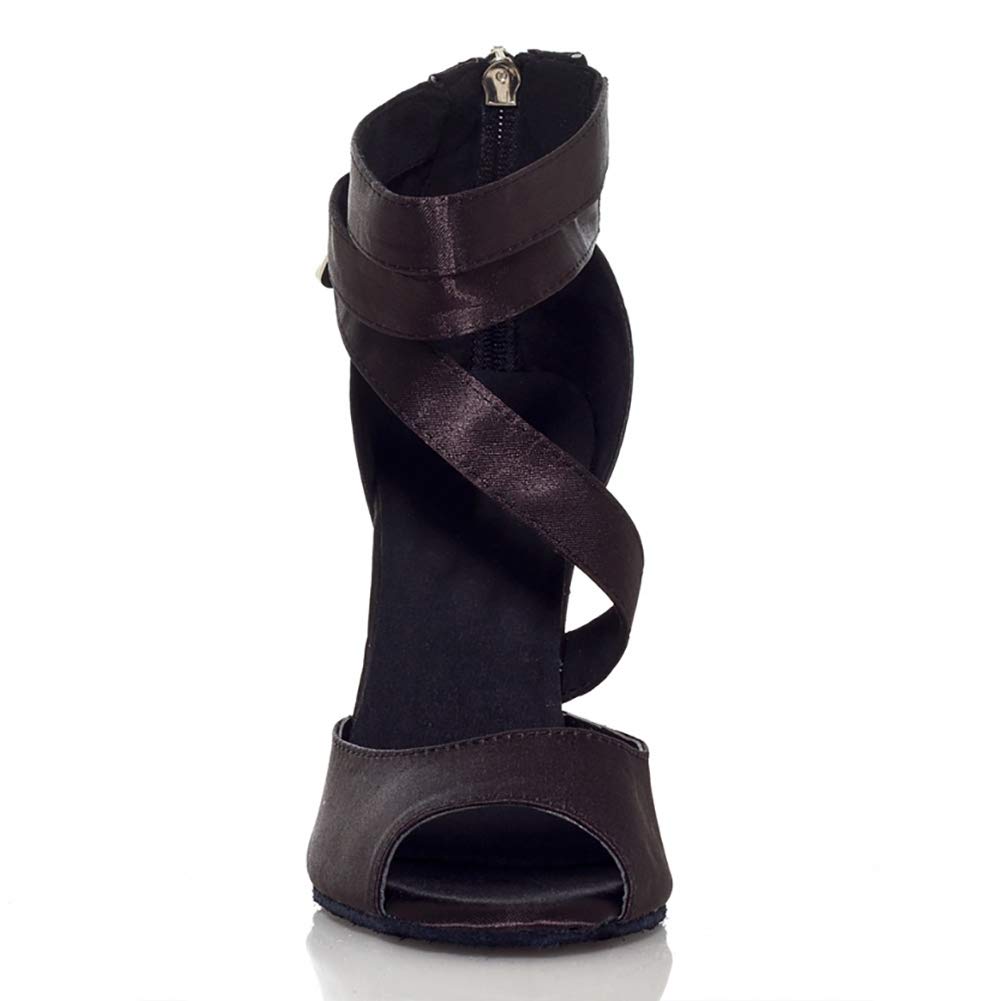 HROYL Women's Latin Dance Sandals - Tango Salsa Ballroom Performance Shoes, Model YCL014/025 - Perfect for Weddings, Parties, and Dance Classes