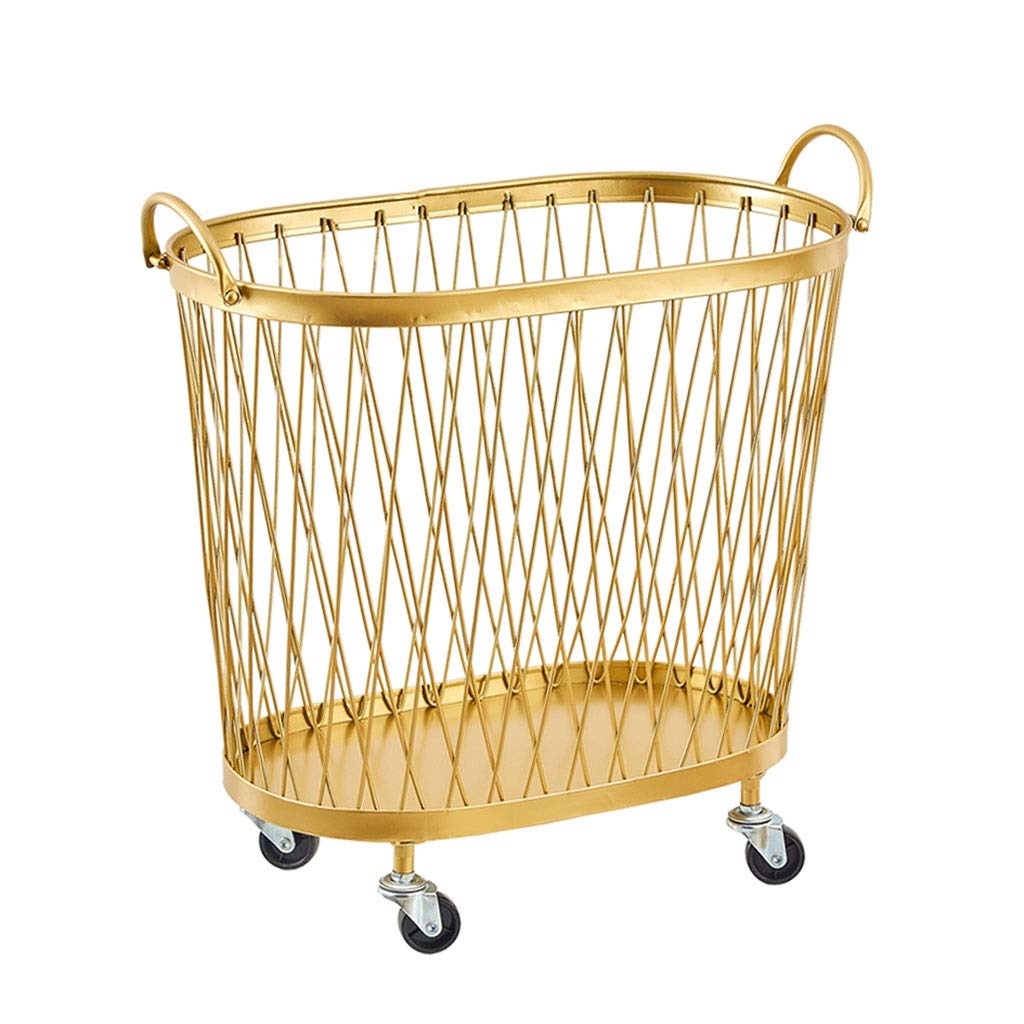 **LWSX Metal Wire Storage Baskets with Wheels - Foldable Laundry Hamper & Organizer for Clothes, Toys, Kitchen, Bathroom & Cabinet Storage - Perfect for Home, Dorm & Office Organization**