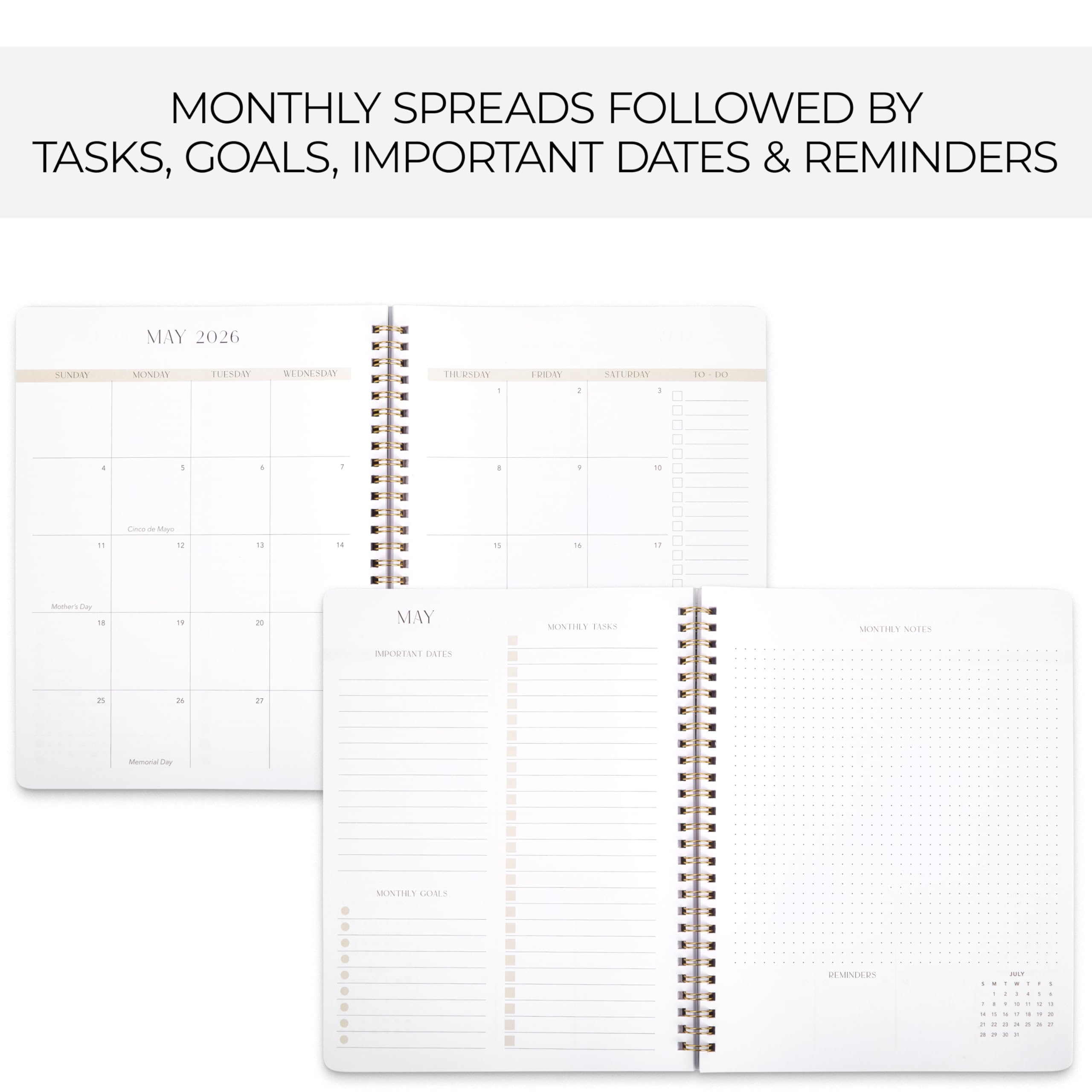 2025-2026 Monthly Planner & Calendar - Productivity Organizer with Aesthetic To-Do Lists for Work, School & Personal Goals | January 2025-December 2026 | Perfect for Students, Professionals & Busy Moms