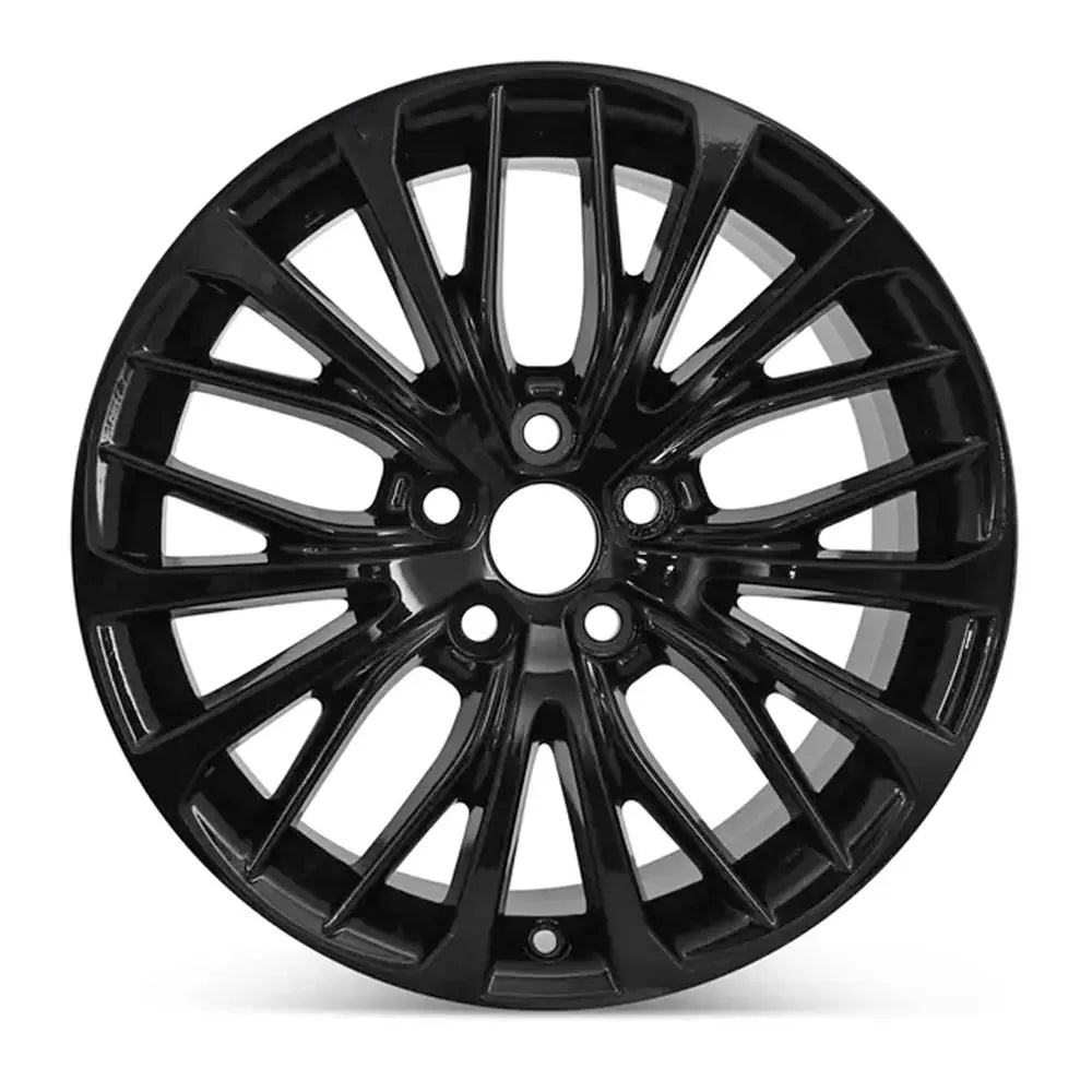18 Inch Toyota Camry Wheel Replacement - Machined Black Replica Rim 75221 | Durable Alloy Wheels for Sedans, Perfect for Road Trips & Daily Commuting