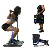 Portable Home Gym 2.0 Set with Resistance Bands & Collapsible Bar - Full Body Workout Equipment for Home, Travel & Outdoor Fitness - Blue | Perfect for Small Spaces, Apartment Workouts & On-the-Go Training
