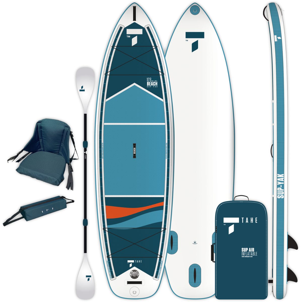 10'6 Inflatable Stand Up Paddle Board SUP & Kayak Combo - Lightweight, Durable for Beach, Lake, Ocean - Perfect for Yoga, Fishing, Family Fun