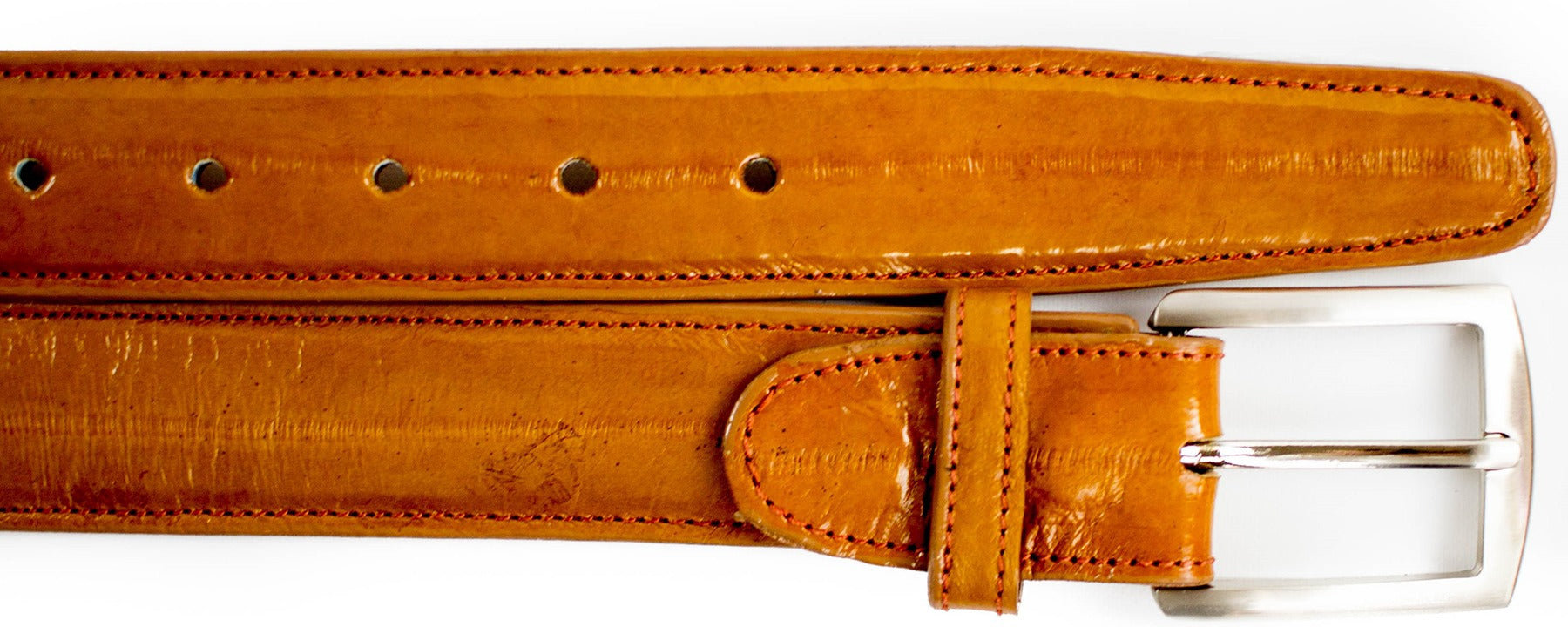 Belvedere Eel Leather Belts for Men - 5 Color Options (Black, Brown, Tan, Navy, Burgundy) - Premium Genuine Eel Skin Dress Belts - Perfect for Business, Formal Occasions & Office Wear