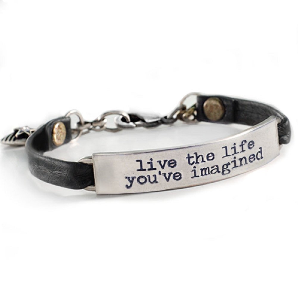 Inspirational Motivational Message Bracelet - Sweet Romance 'Live The Life You've Imagined' Bracelet for Women, Perfect for Daily Wear, Gifts & Self-Encouragement