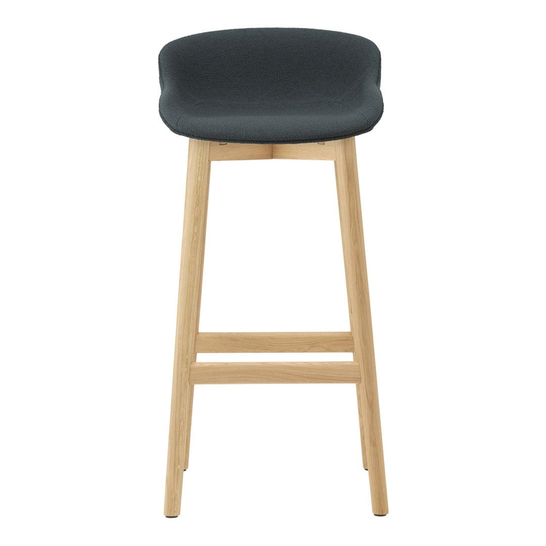 Premium Hyg Bar Stool with Full Upholstered Seat & Sturdy Wood Base - Perfect for Kitchen Islands, Home Bars, and Modern Dining Areas