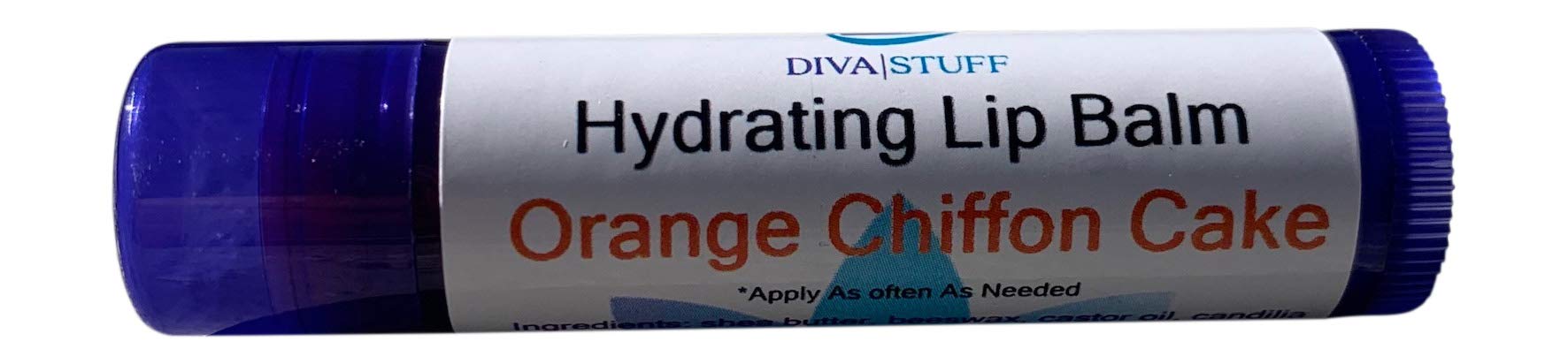 Diva Stuff Best Formula Fun Flavored Lip Balm - Orange Chiffon Cake Flavor | Ultra Soft & Moisturizing | Perfect for Dry Lips, Daily Hydration & On-the-Go Care
