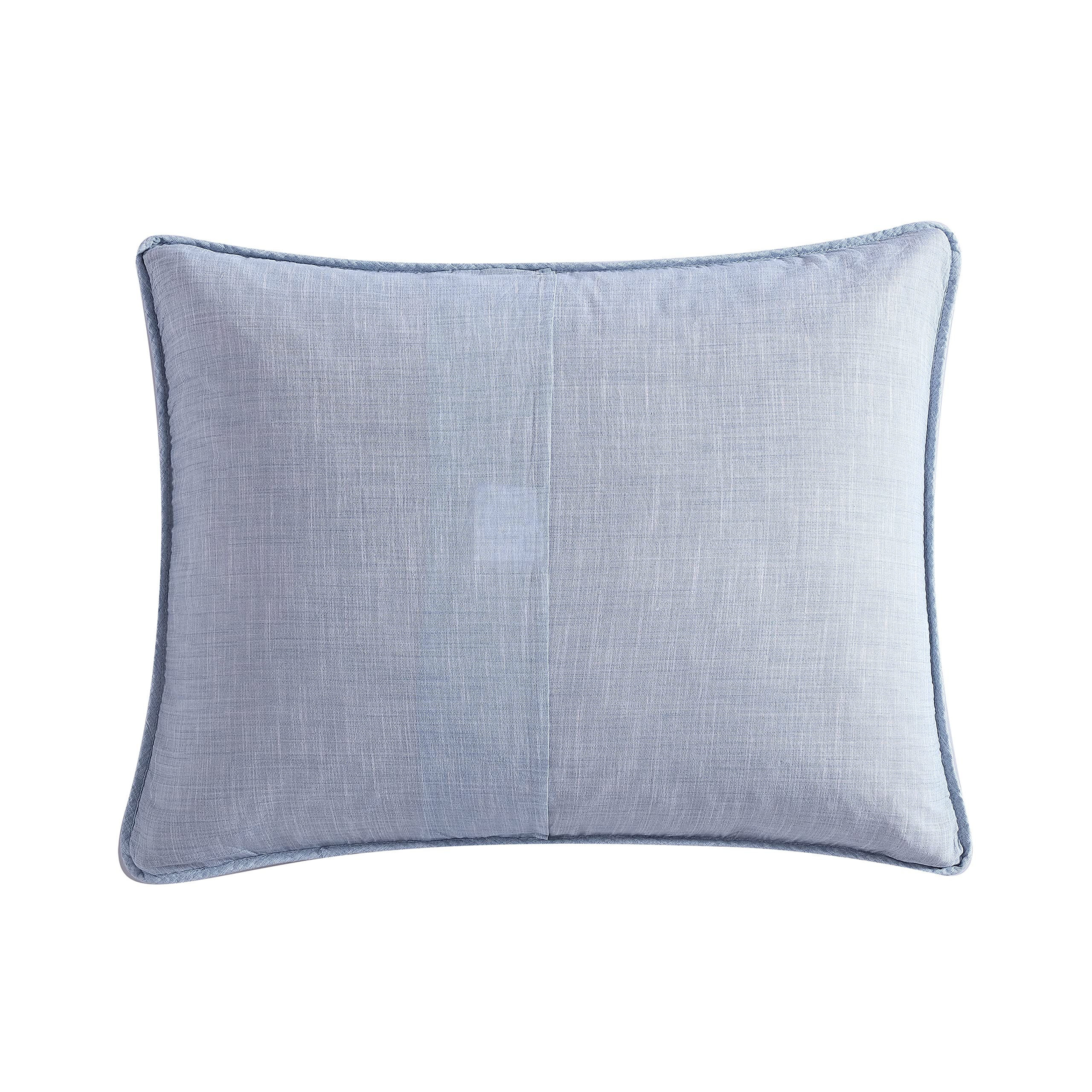 Tommy Bahama King Size Reversible Cotton Quilt Set with Matching Sham - Coastal Bedding in Distressed Water Leaves Blue, Textured Reverse for Comfort & Style | Perfect for Beach House, Guest Room & Coastal-Themed Bedrooms