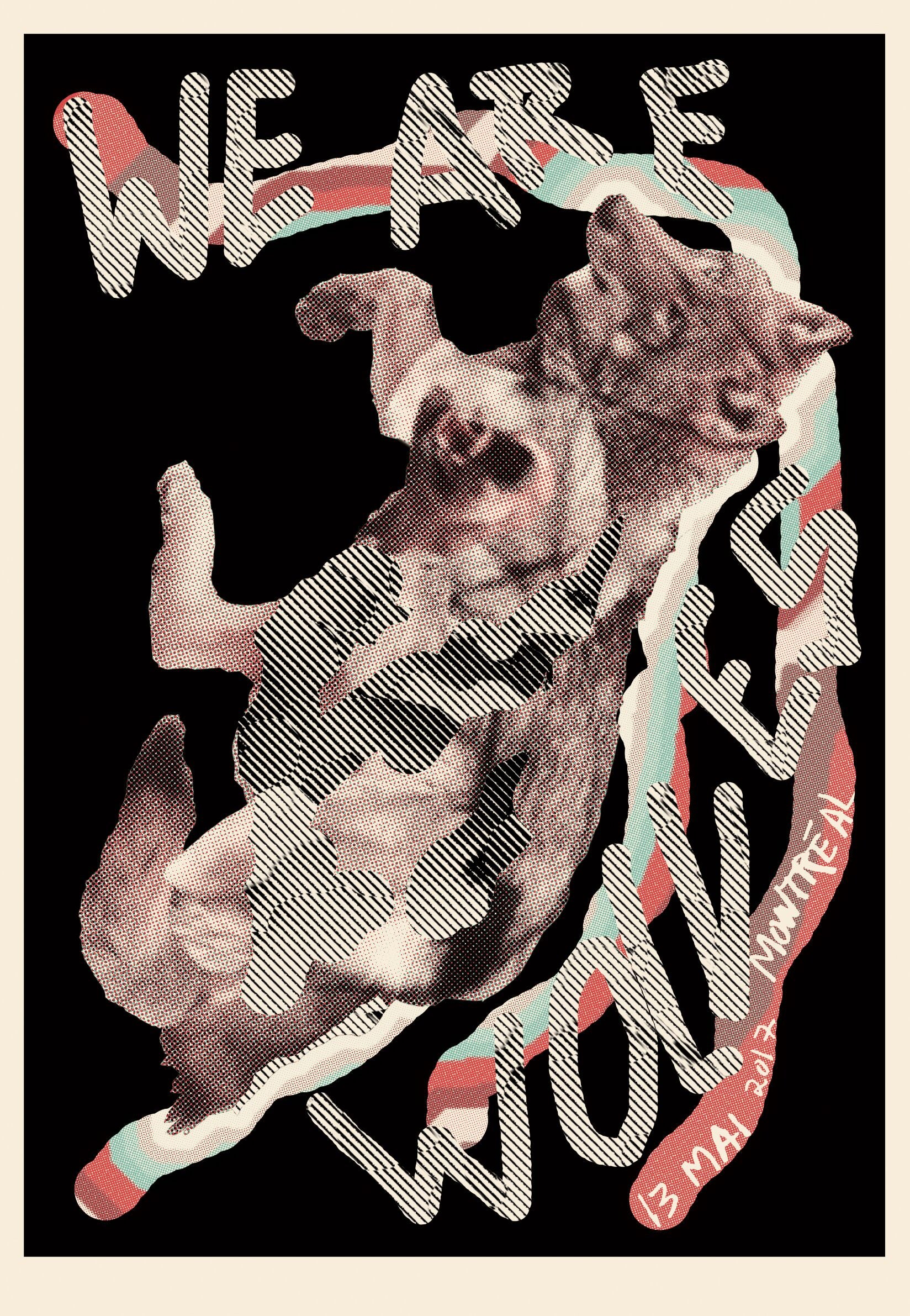 2017 Contemporary Music Poster - We Are Wolves | Vintage Band Wall Art for Bedroom, Living Room & Music Studio Decor
