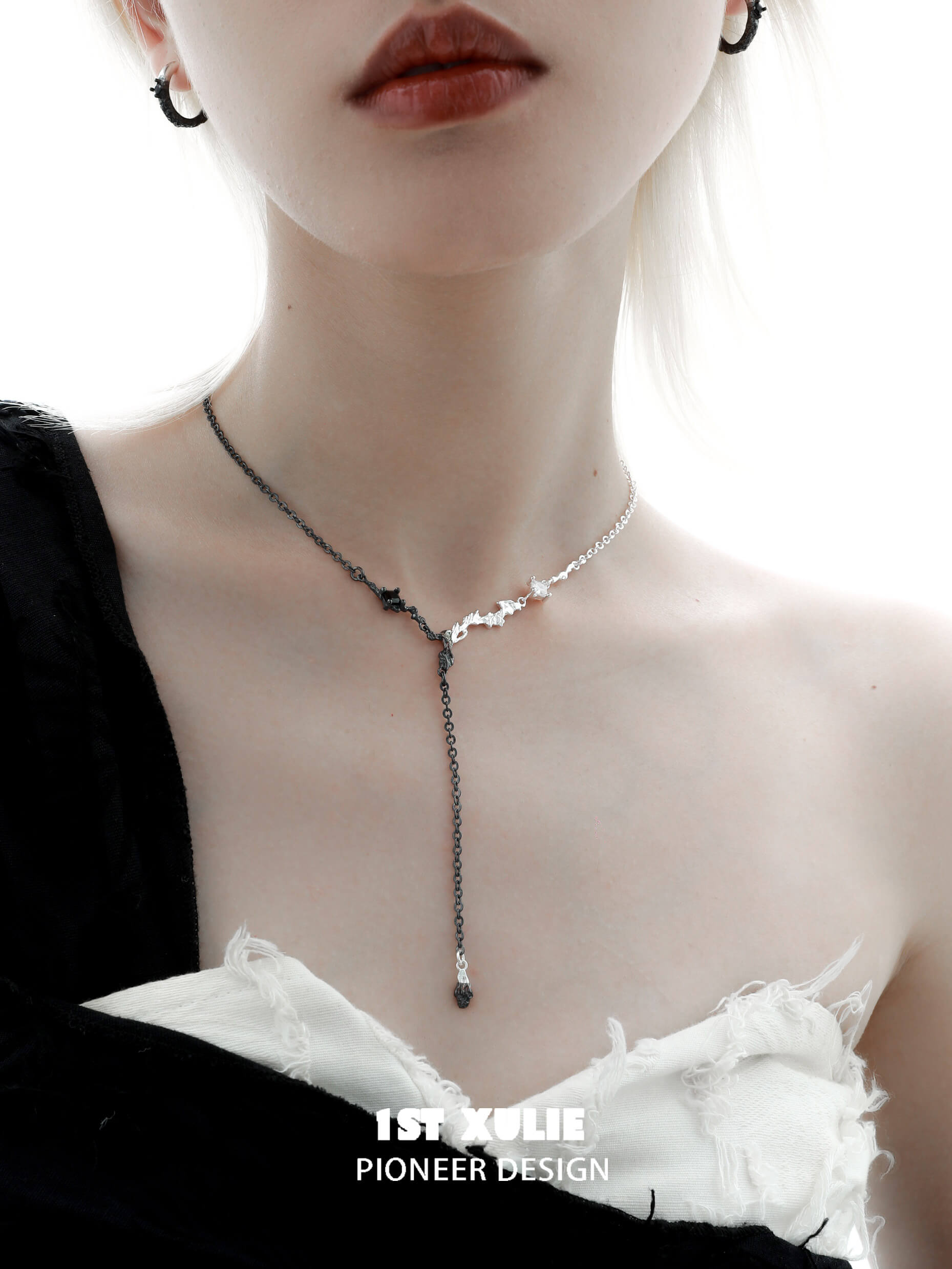 18K Platinum Plated Gradient Choker Necklace for Women - Elegant Layered Chain Jewelry for Party, Wedding & Evening Wear