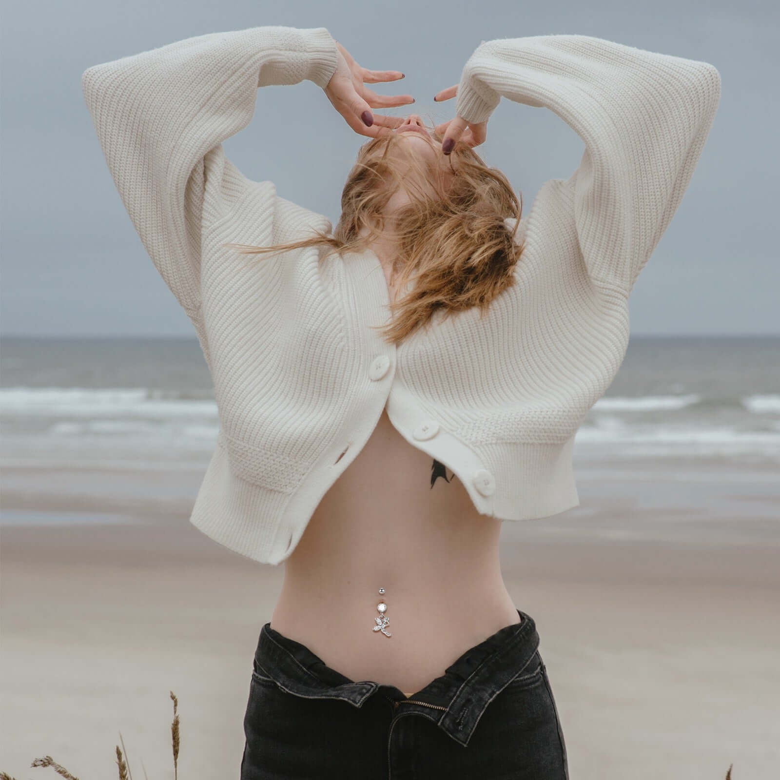 Angel Wings Belly Rings - Stainless Steel Navel Piercing Jewelry for Women | Trendy Body Jewelry for Parties, Beach & Everyday Wear