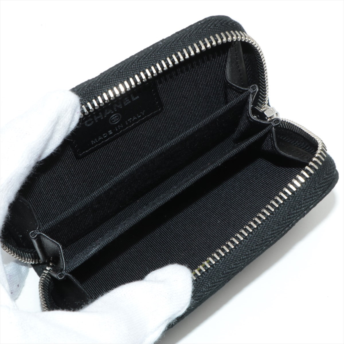 Chanel Nuback Caviar Coin Case Wallet - Black Leather Small Card Holder for Women - Perfect for Everyday Use, Travel & Gift Giving