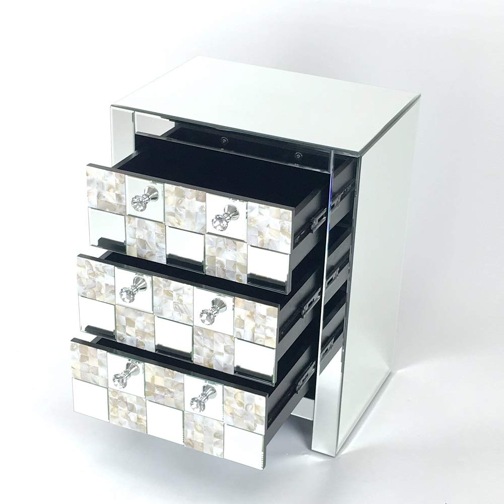 Beveled Mirror Dresser & Chest - Elegant Bedroom Furniture with Mirror for Vanity & Storage | Perfect for Bedroom, Dressing Room & Closet Organization