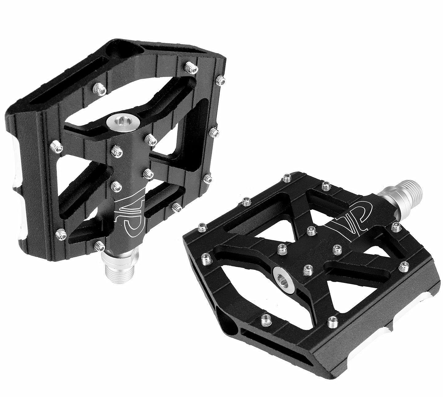 VP Components Bike Pedals - Lightweight Aluminum Alloy MTB/BMX Pedals with Non-Slip Grip for Road & Mountain Biking | Perfect for Commuting, Trail Riding & Cycling Enthusiasts