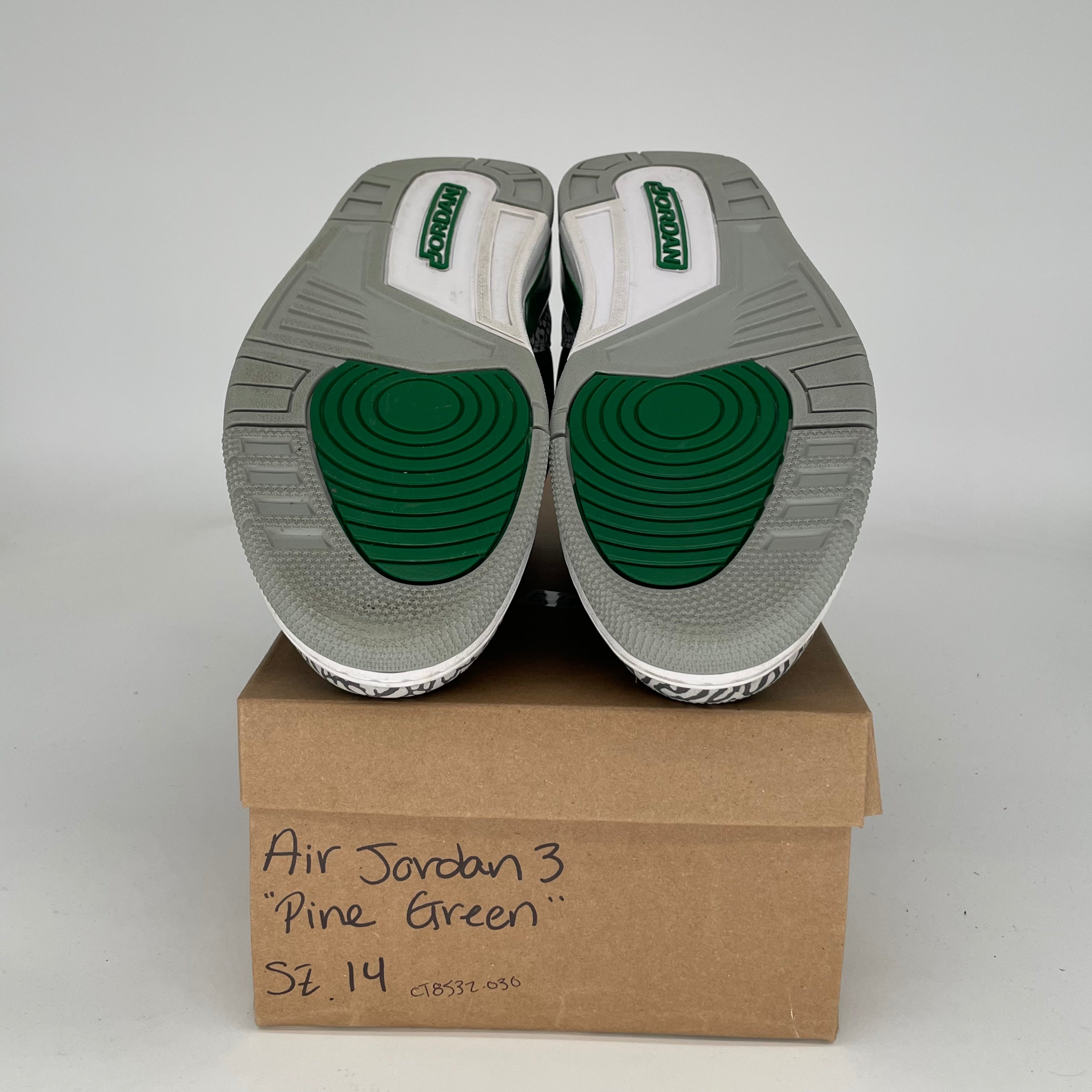 AIR JORDAN 3 Retro Pine Green Basketball Shoes Men's Size 14 (CT8532-030) - Perfect for Sneaker Collectors & Basketball Players