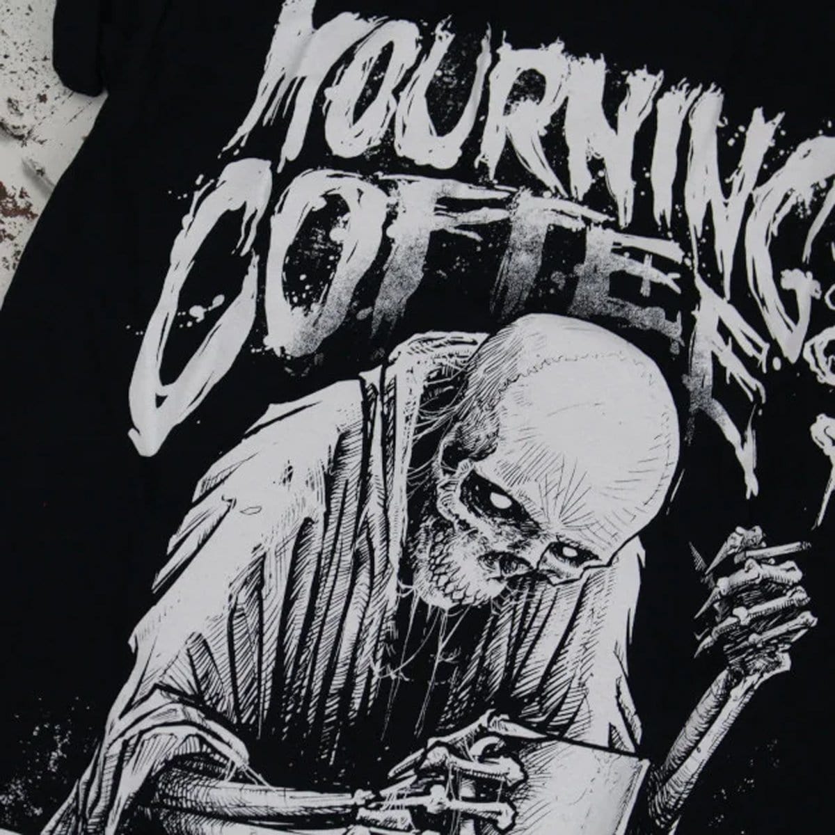 Godmachine Mourning Coffee Graphic T-Shirt - Soft Cotton Tee for Casual Wear & Coffee Lovers