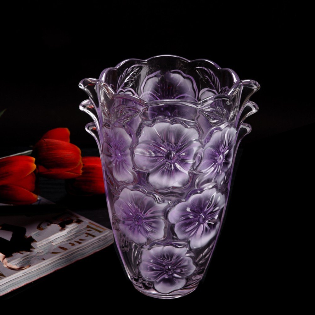 Elegant Transparent Crystal Glass Vase for Wedding Decor, Flowers, Plants - Perfect for Living Room, Dining Table & Home Centerpiece Decorations