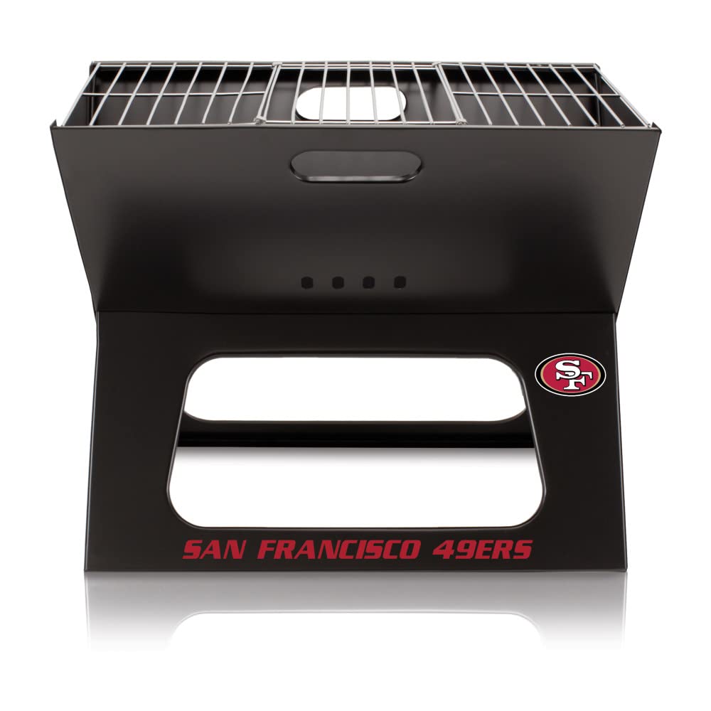 Portable NFL X-Grill Charcoal BBQ Grill for Camping, Tailgating & Outdoor Cooking - Compact Design for Picnics, Backyard Parties & Game Day Grilling