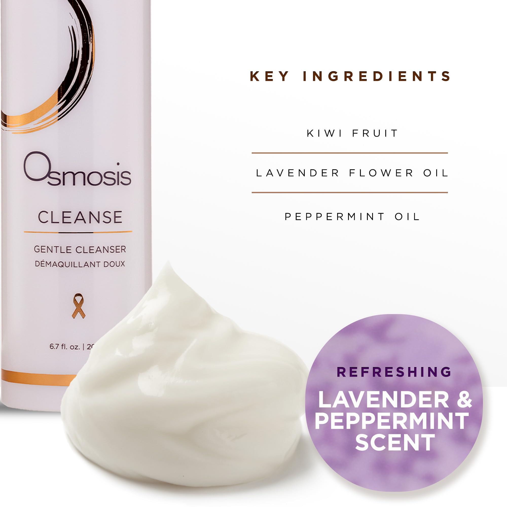 Osmosis CLEANSE Gentle Facial Cleanser with Coconut Oil - Hydrating Face Wash for Dry & Sensitive Skin - Removes Impurities Without Stripping Moisture | Perfect for Daily Skincare Routine & Post-Workout Refresh