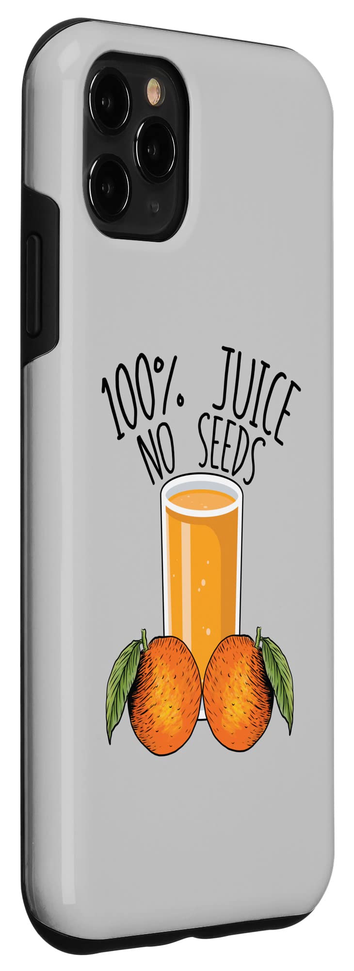 iPhone 11 Pro Max Case - 100% Juice No Seeds Orange Funny Vasectomy Gift - Perfect for Men's Humor & Post-Surgery Recovery
