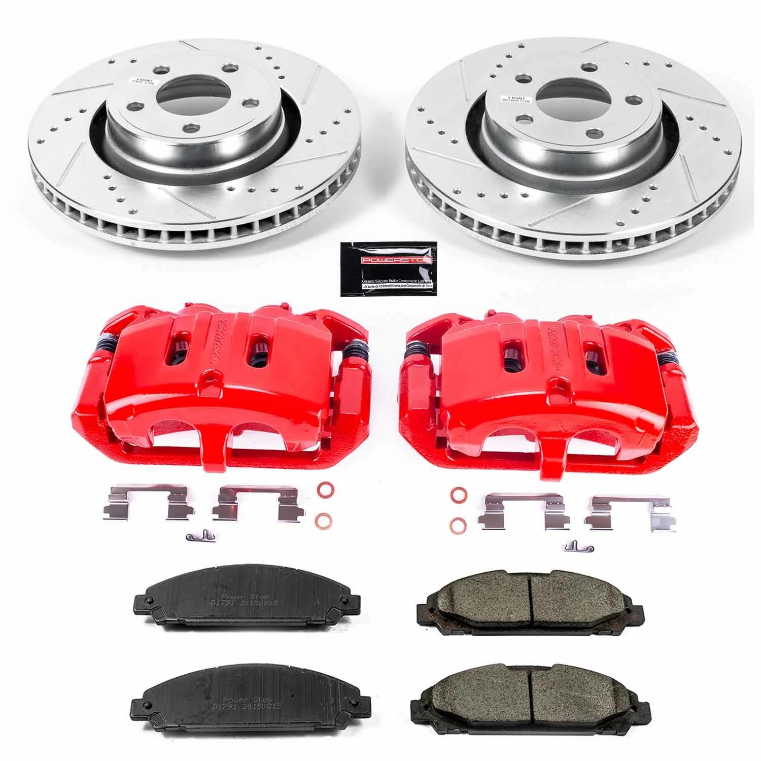 Power Stop KC6809 Z23 Evolution Sport Front Brake Kit - Premium Brake Rotors, Pads & Calipers for 2015-2020 Ford Mustang | High-Performance Stopping Power for Street Racing & Daily Driving