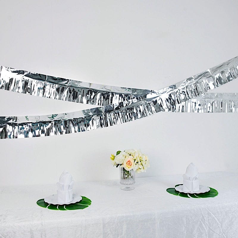 16 ft Metallic Foil Fringe Tassels Hanging Garland - Party Decorations for Birthday, Wedding, Baby Shower & Home Decoration