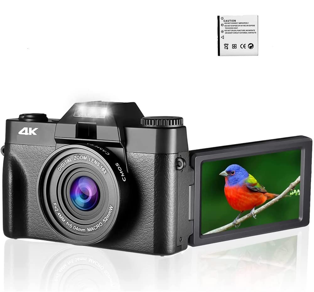 AUBEST 4K Video Camera Camcorder - 48MP Digital Camera with 3.0