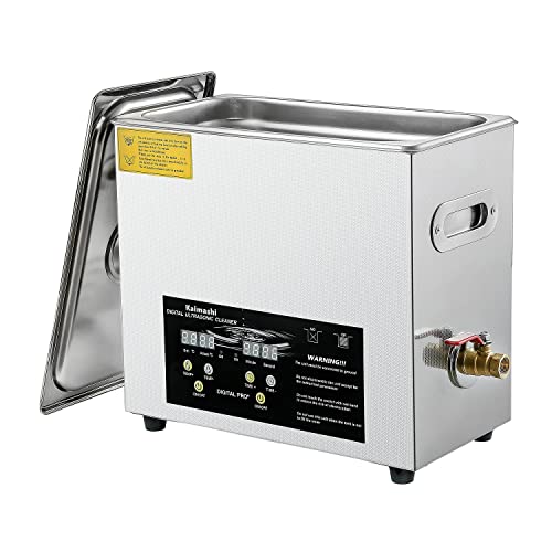 Kaimashi 6.5L Ultrasonic Cleaner with Digital Timer & Heater - Professional Carburetor Parts Cleaning Machine for Jewelry, Glasses, Dentures, Tools (Home & Commercial Use)
