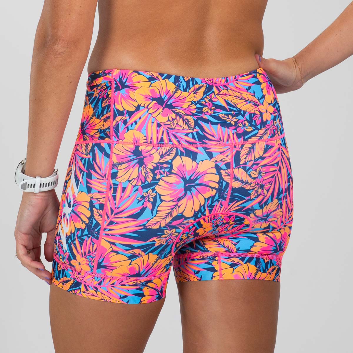 Women's Ltd Tri 4 Short - Club Aloha Style | Comfortable Athletic Shorts for Running, Yoga & Beachwear | Perfect for Workouts, Lounging & Summer Activities