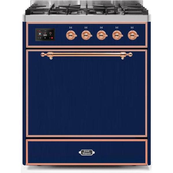 ILVE Majestic II Series 30 Inch Dual Fuel Freestanding Range - Gas/Propane Compatible (UM30DQNE3) | Professional Kitchen Appliance for Home Chefs & Cooking Enthusiasts