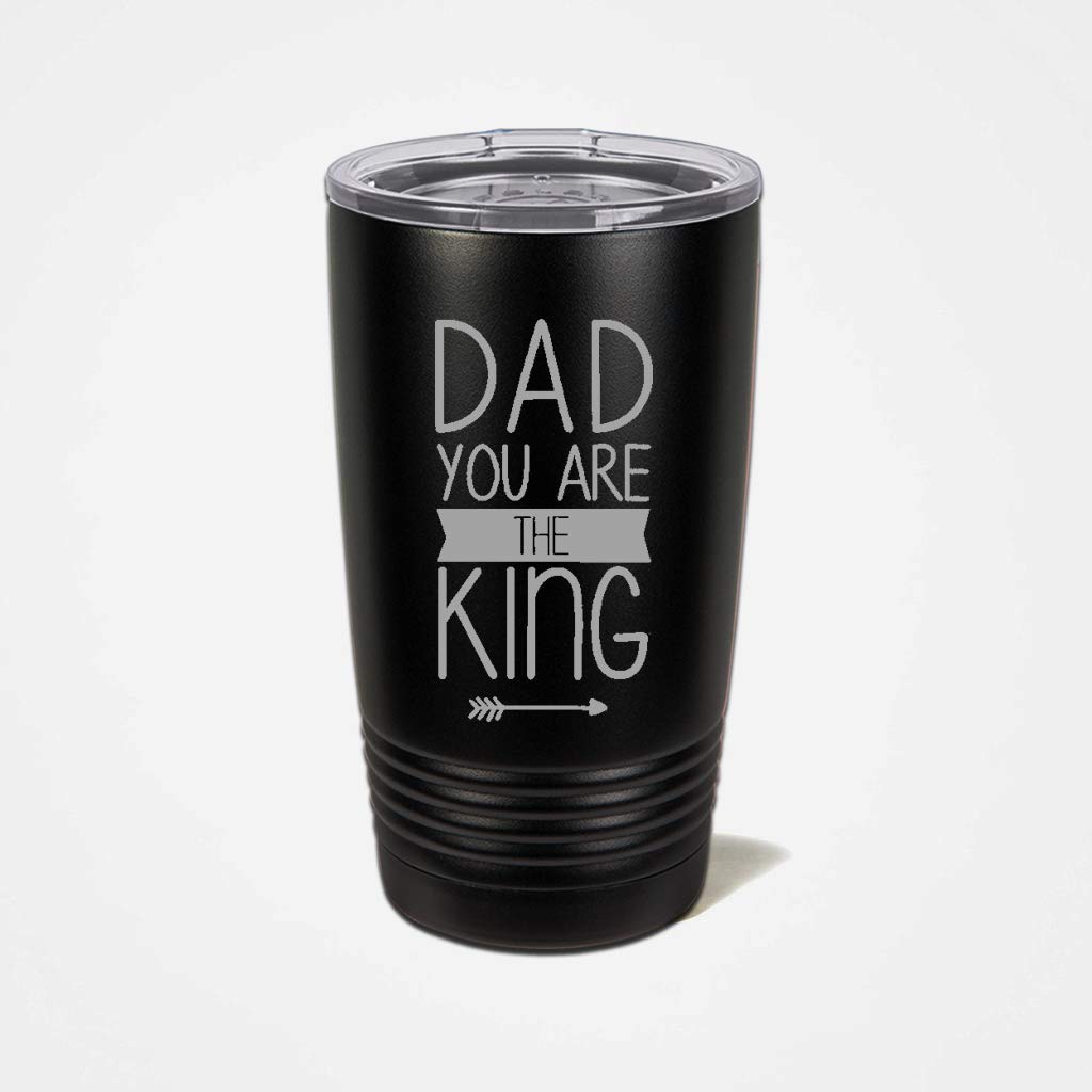 Personalized 20oz Dad Tumbler - Custom Engraved Coffee Travel Mug for Father's Day Gift, Birthday Present, Office Use & Outdoor Activities