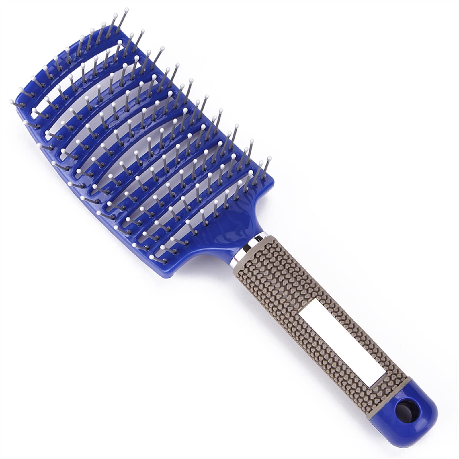 NFEGSIYA Scalp Massage Brush - Nylon Bristle Hair Brush for Wet & Curly Hair - Detangling Comb for Women - Salon Styling Tool (Dark Blue) - Perfect for Relaxing Scalp Massage & Gentle Hair Detangling at Home or Salon