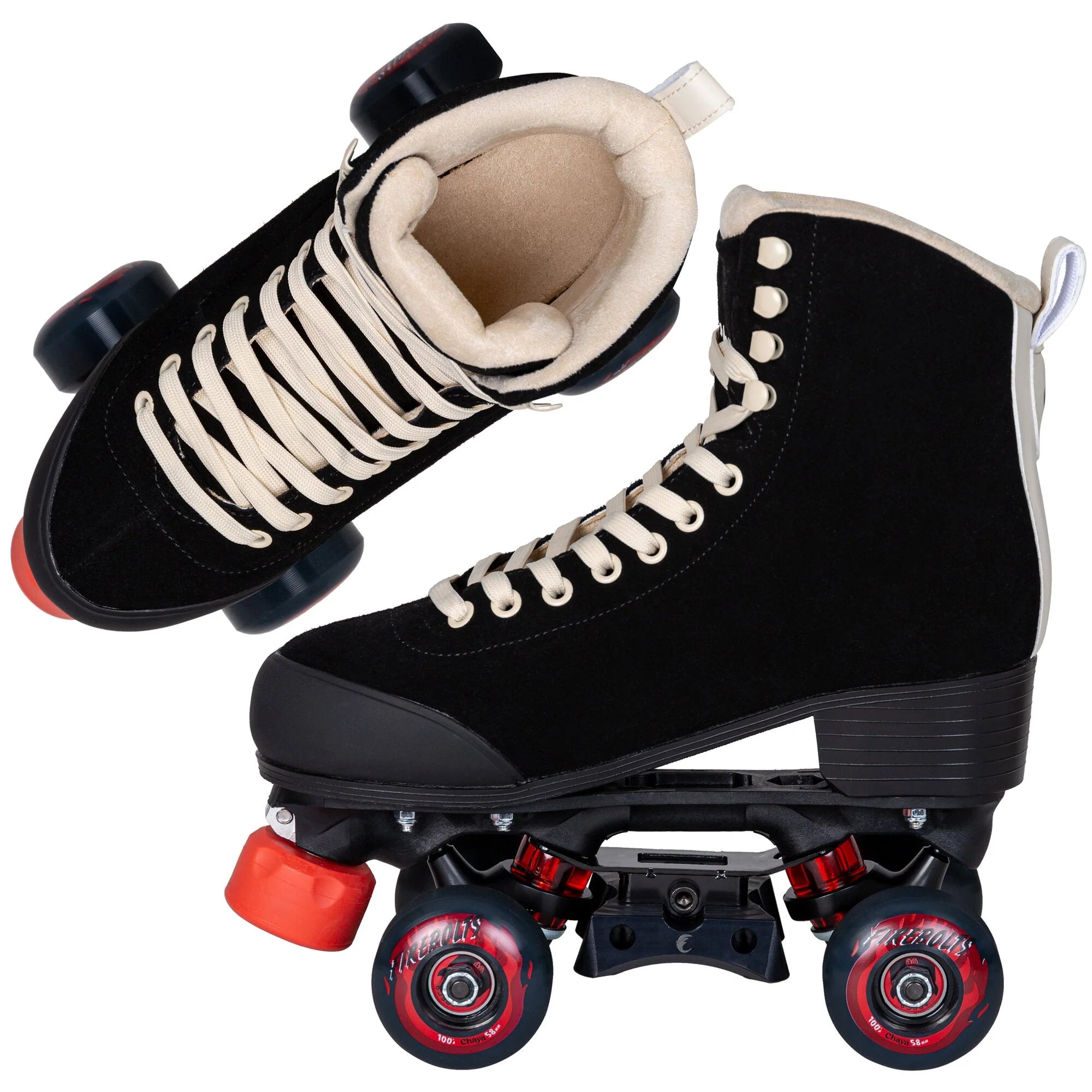 Chaya Park Dark Soul Roller Skates for Women & Men - Premium Outdoor & Indoor Quad Roller Skates with Comfortable Padding - Perfect for Park Skating, Rink, Fitness & Street Roller Derby