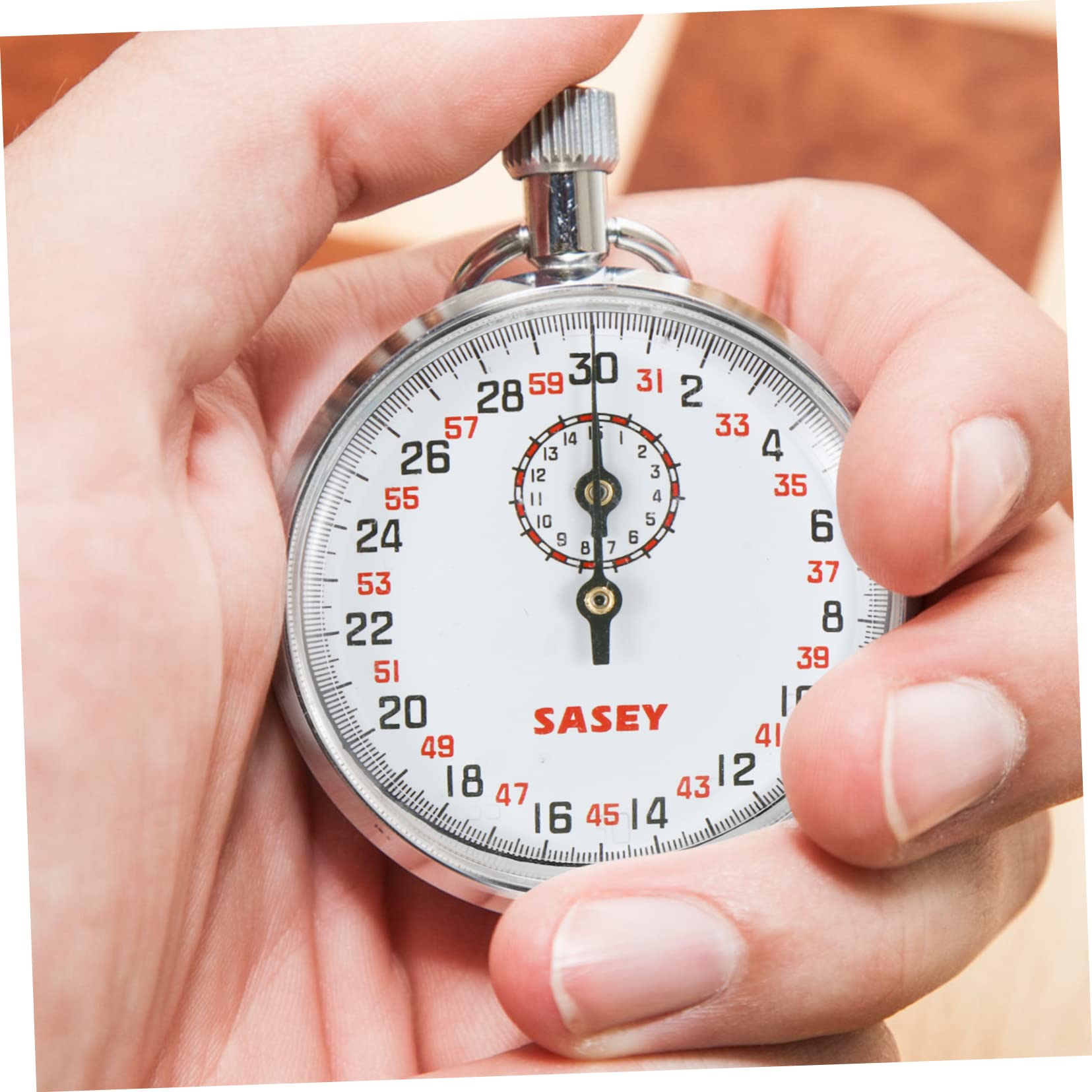 WHAMVOX Lightweight Physics Teaching Stopwatch - 30S Metal Second Timer for Science Lab Experiments, Classroom Education & STEM Learning Activities