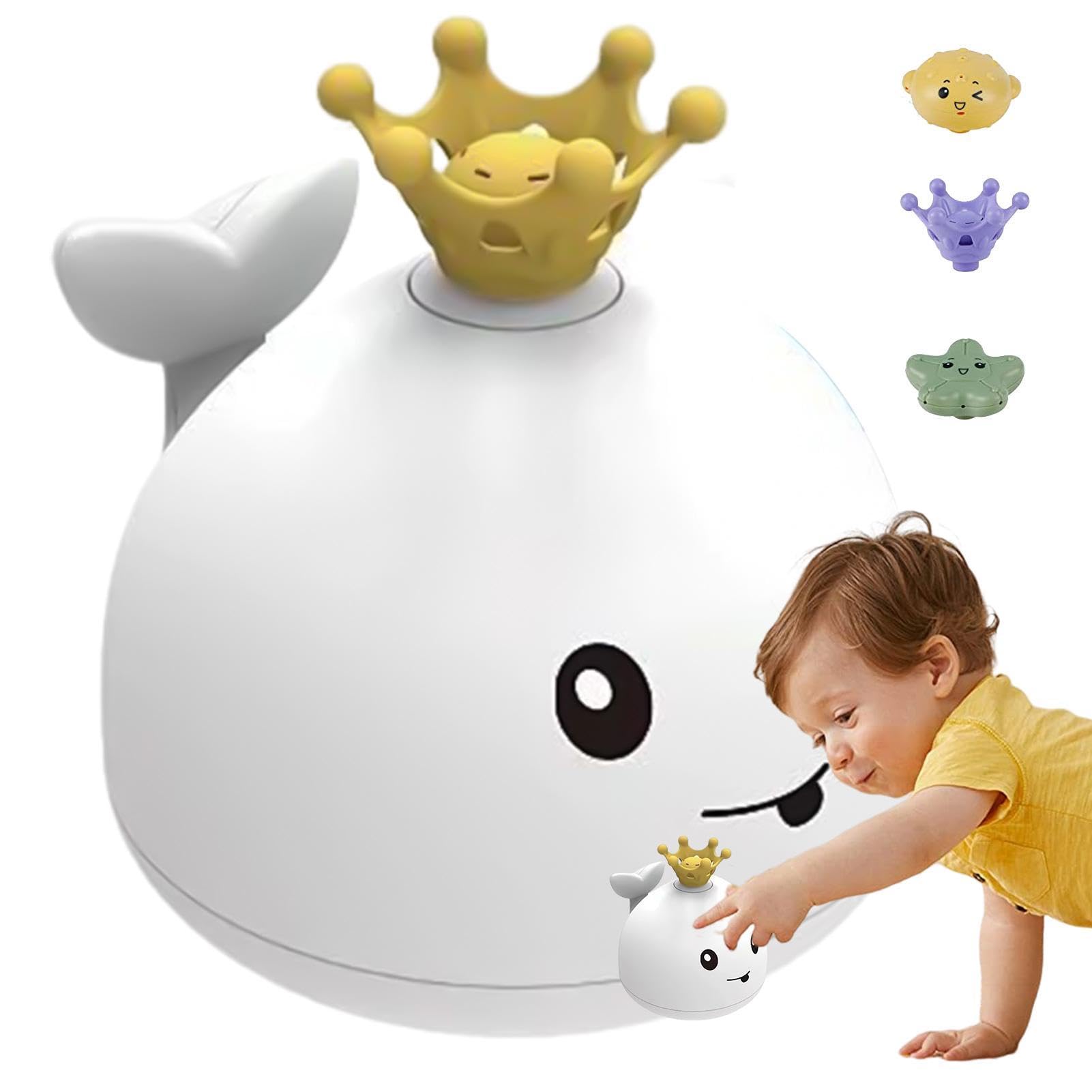Glow-in-the-Dark Whale Bath Toys for Toddlers 2-4 Years | LED Light Up Baby Pool & Bathtub Toys | Fun Sensory Bath Time Gift for Kids - Perfect for Birthday, Christmas, Easter Gifts & Nursery Decor