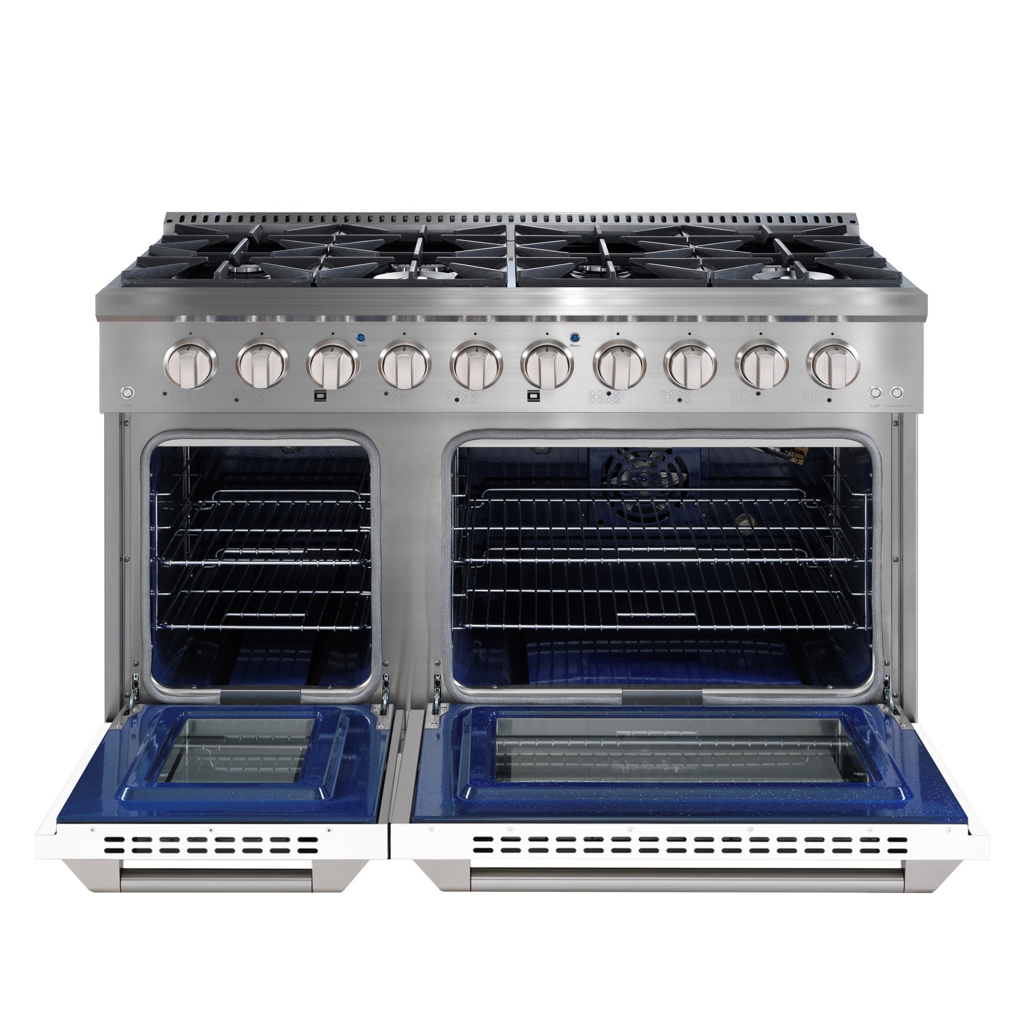 **Ancona 48-Inch 2-Piece Gas Range with Convection Oven & 600 CFM Ducted Range Hood - Professional Kitchen Set for Home Chefs & Cooking Enthusiasts**    *(Perfect for Gourmet Cooking, Entertaining, and Modern Kitchen Upgrades)*