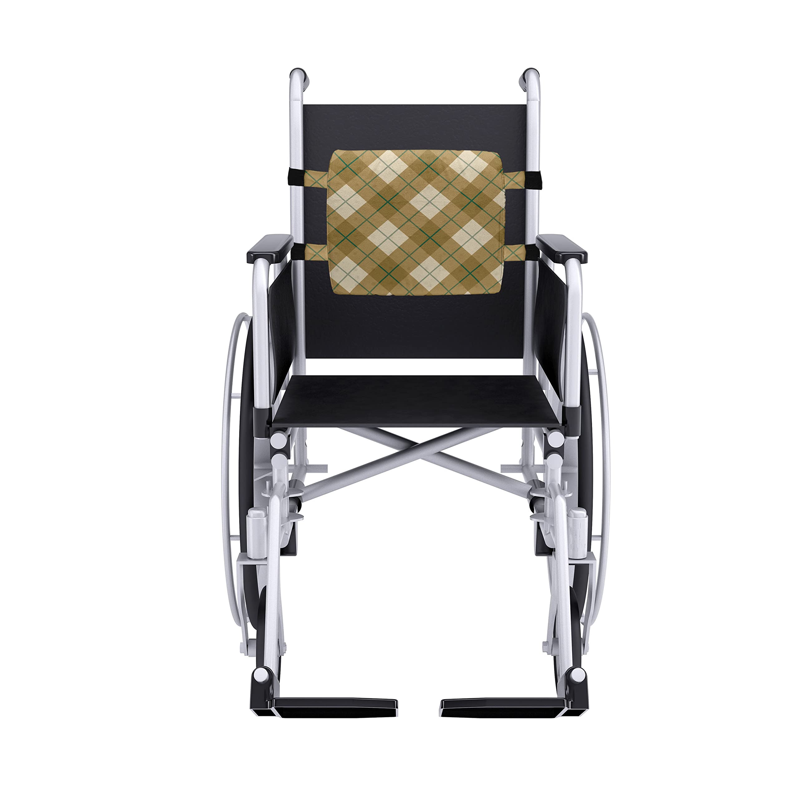 Ambesonne Plaid Lumbar Support Pillow - High Density Foam Cushion for Office Chair & Car Seat (14