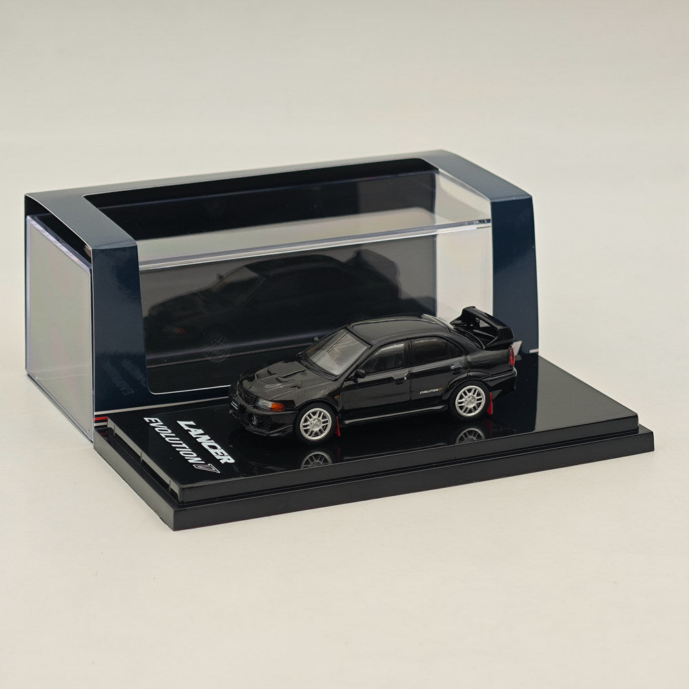 1/64 Scale Mitsubishi Lancer Evolution V GSR (CP9A) 1998 Model Diecast Car - Hobby Japan HJ642032ABK Black | Collectible Miniature Vehicle for Display, Racing Diorama & Car Enthusiasts