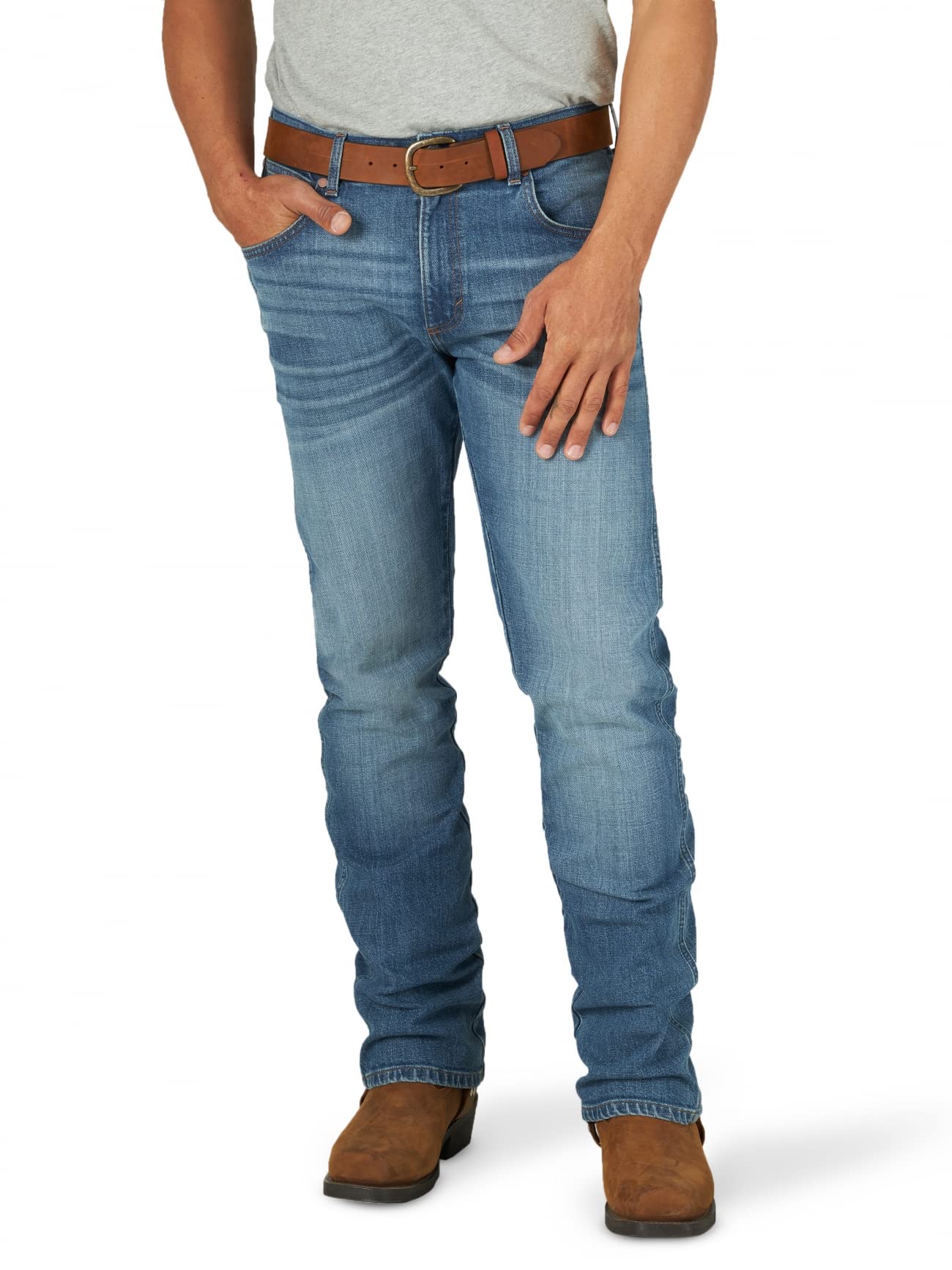 Wrangler Men's Tall Retro Slim Fit Boot Cut Jeans for Casual Wear & Western Style Outfits | Comfortable Denim Pants for Cowboy Look & Everyday Use
