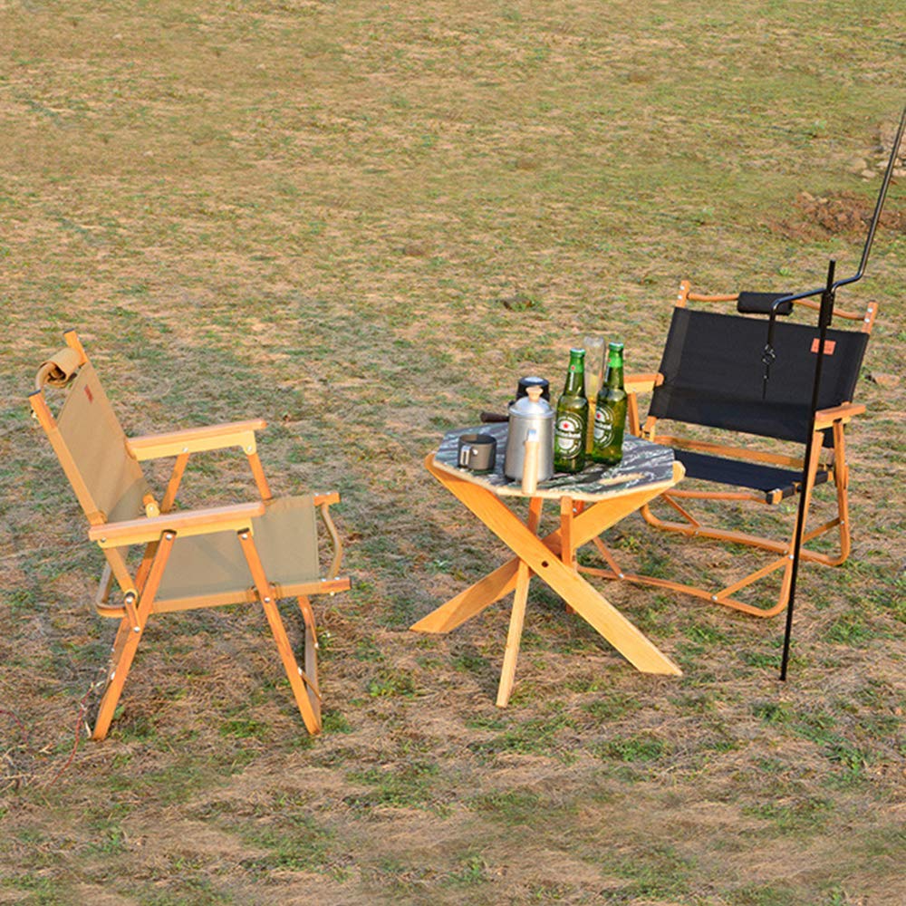 Lixada Portable Foldable Wooden Chair - Ultralight Camping Chair for Outdoor Activities, Beach, Fishing, Picnics & Relaxing | Compact & Durable Design for Travel, Hiking & Backpacking