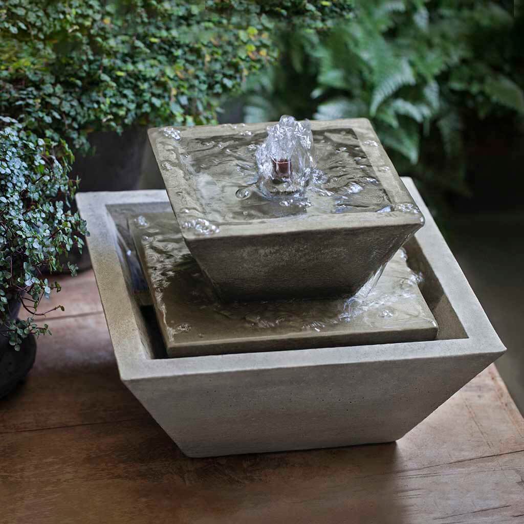 Campania International M Series Kenzo Outdoor Water Fountain - Elegant Garden Decor for Patio, Yard, and Landscape Design