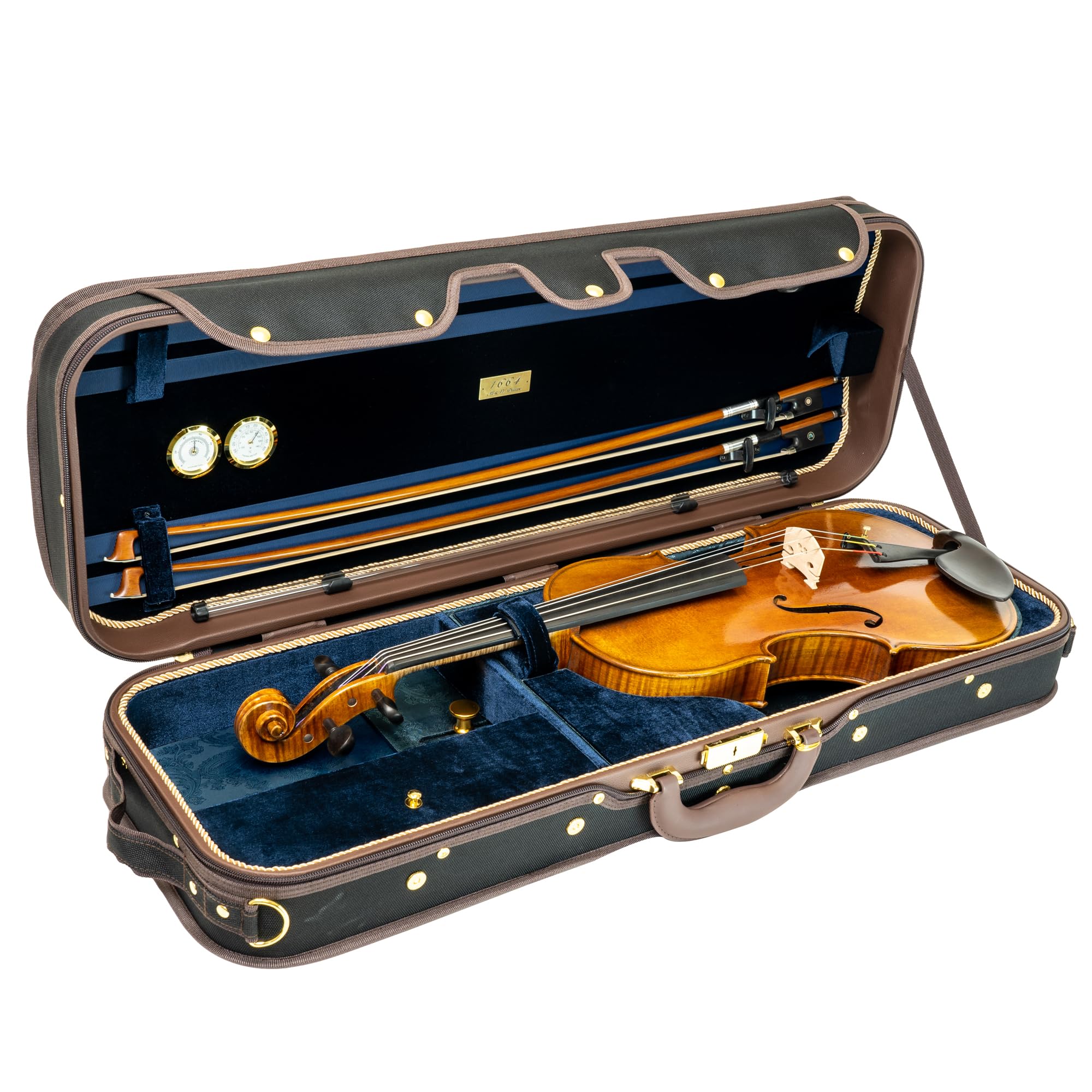 MI&VI AW-9001 Professional Hardwood Viola Case for Full Size Violas (15