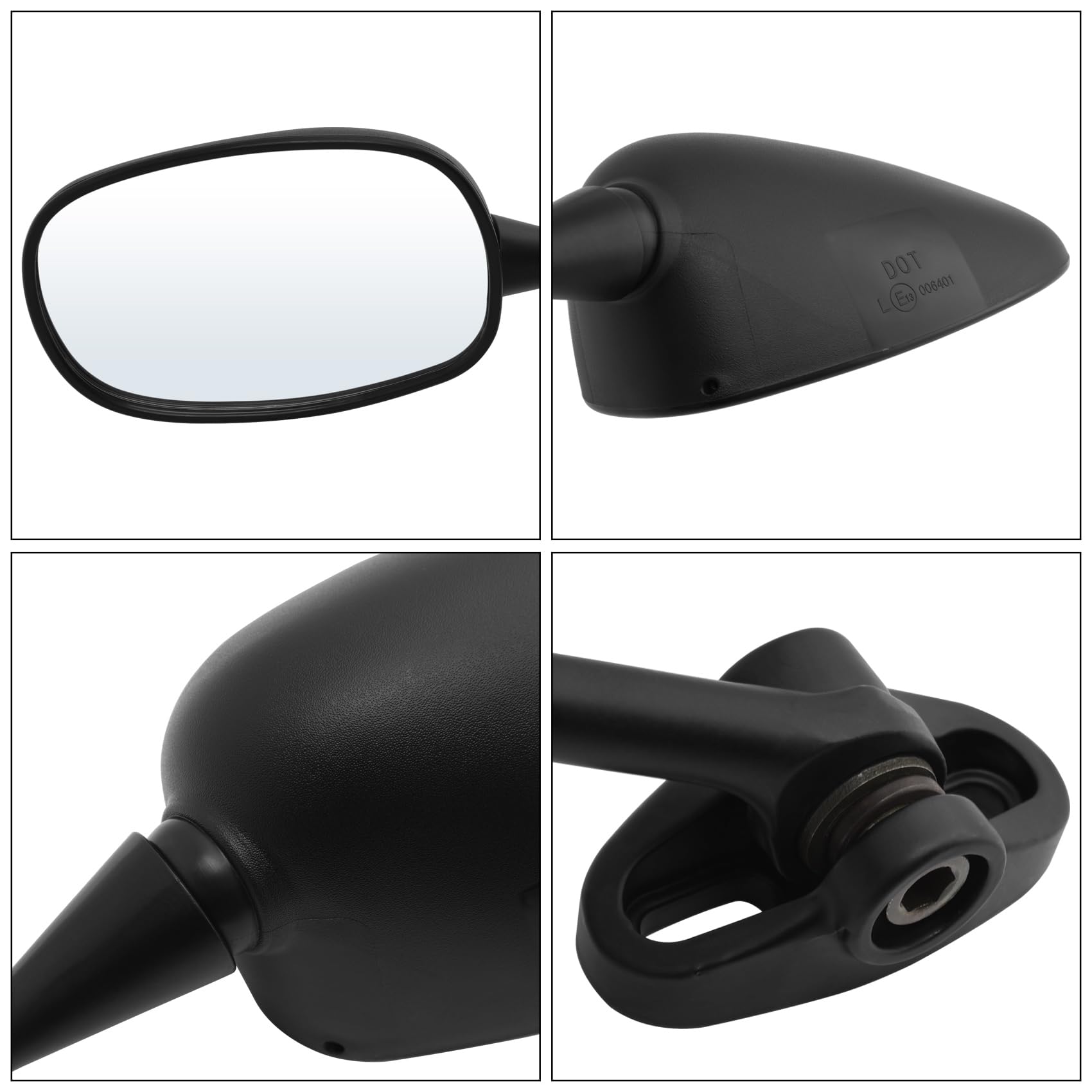 High-Quality Green-L Motorcycle Rear View Side Mirrors Compatible with Honda CBR600 F4 1999-2000 & F4I 2001-2002, CBR919, CBR900 (A) - Enhanced Safety & Visibility for Street & Sport Riding