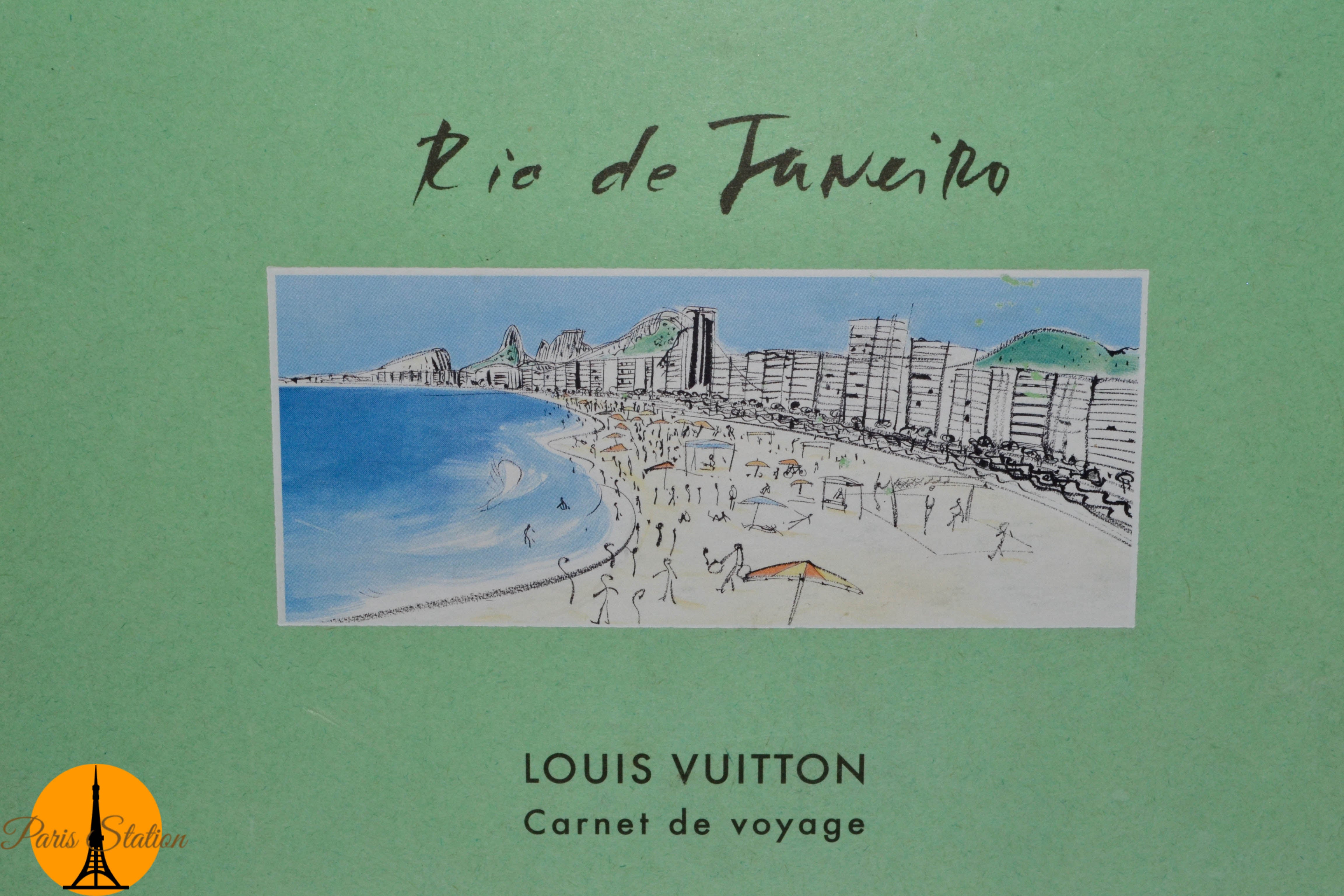 Authentic Louis Vuitton Green Rio de Janeiro Travel Notebook - Luxury Leather Journal for Travelers, Gift for Writers & Collectors - Perfect for Vacation Planning, Diary Keeping & Souvenir Collection