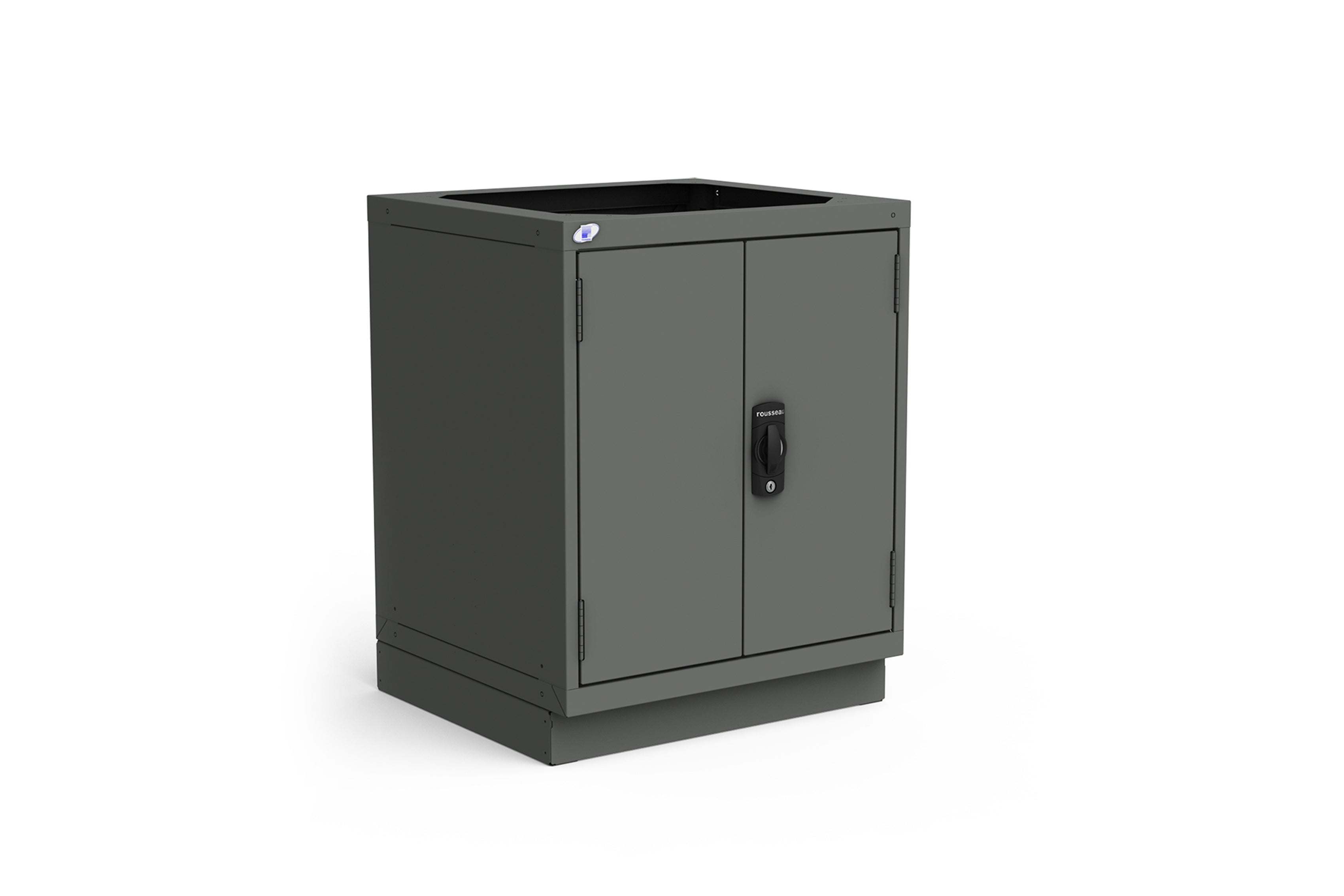 Rousseau Sink Cabinet - Modern Bathroom Vanity with Storage, White Ceramic Vessel Sink & Wooden Base | Perfect for Small Bathrooms, Powder Rooms & Guest Baths