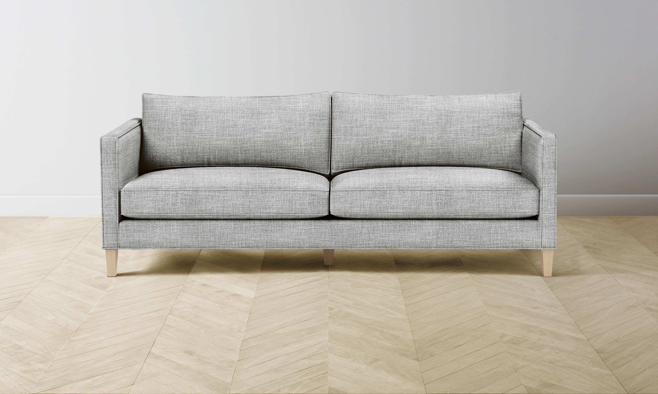 Premium Crosby Sectional Sofa with Performance Textured Tweed Upholstery in Alpine White - Perfect for Living Rooms, Family Gatherings & Cozy Movie Nights
