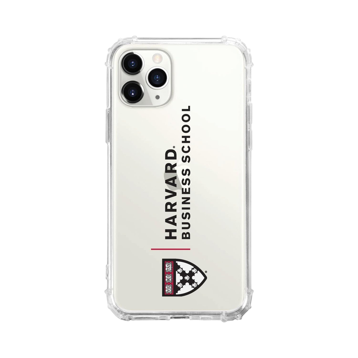 OTM Essentials Rugged Phone Case for iPhone 13 Pro - Shockproof Protective Cover with Reinforced Edges | Classic White Design | Perfect for Business Professionals & Harvard Students