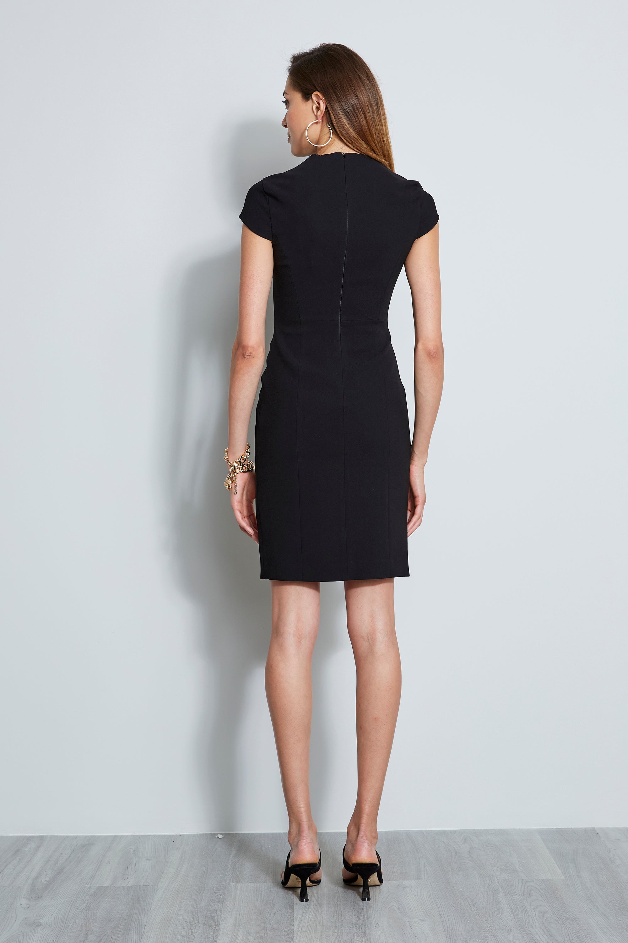 Elegant Crepe Dart Dress for Women - Flattering Fit, Comfortable & Stylish - Perfect for Office, Party & Special Occasions