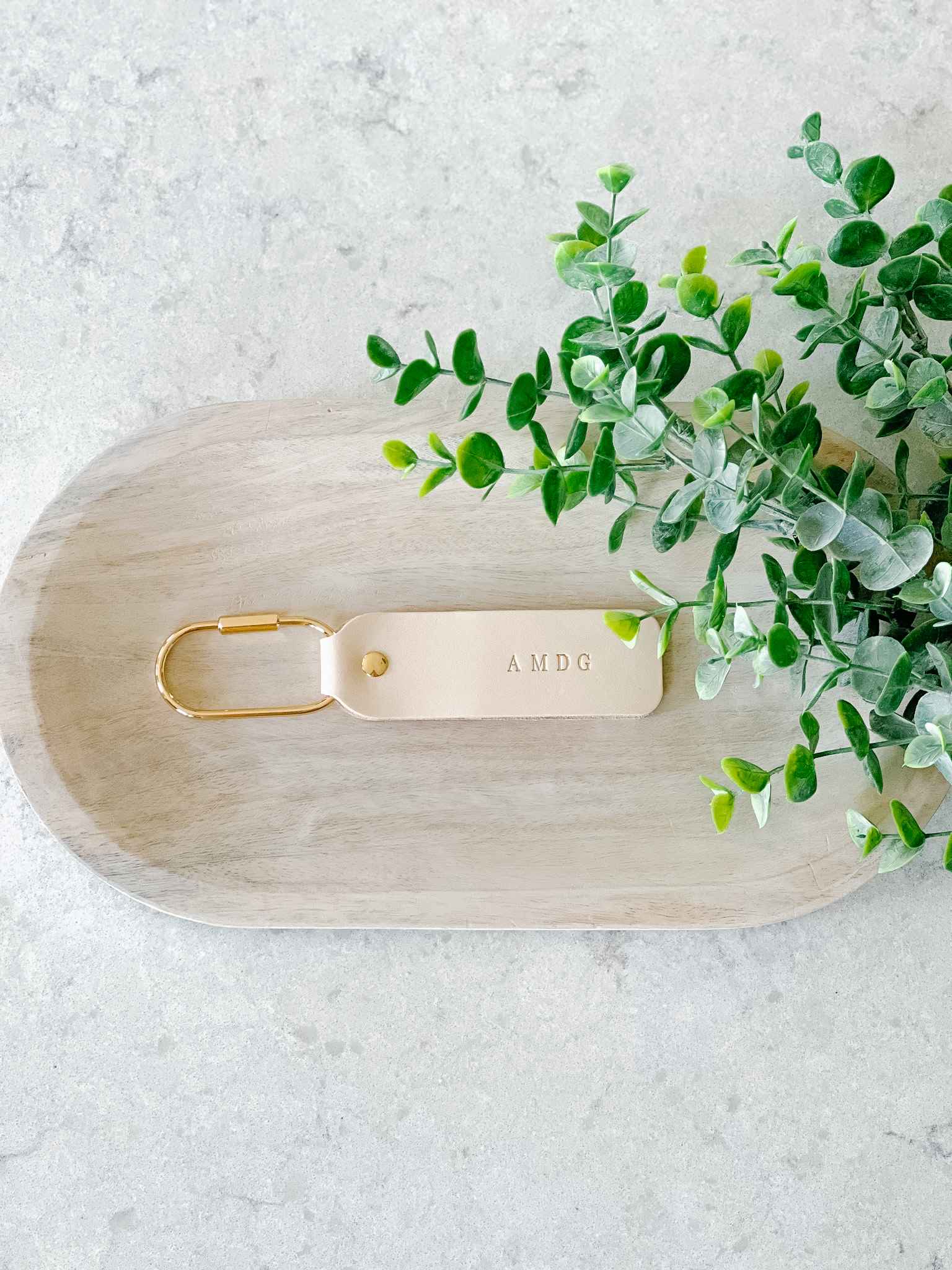 Premium AMDG Genuine Leather Keychain - Durable & Stylish Key Holder for Men & Women - Perfect for Home, Office, Car Keys & Gift Giving